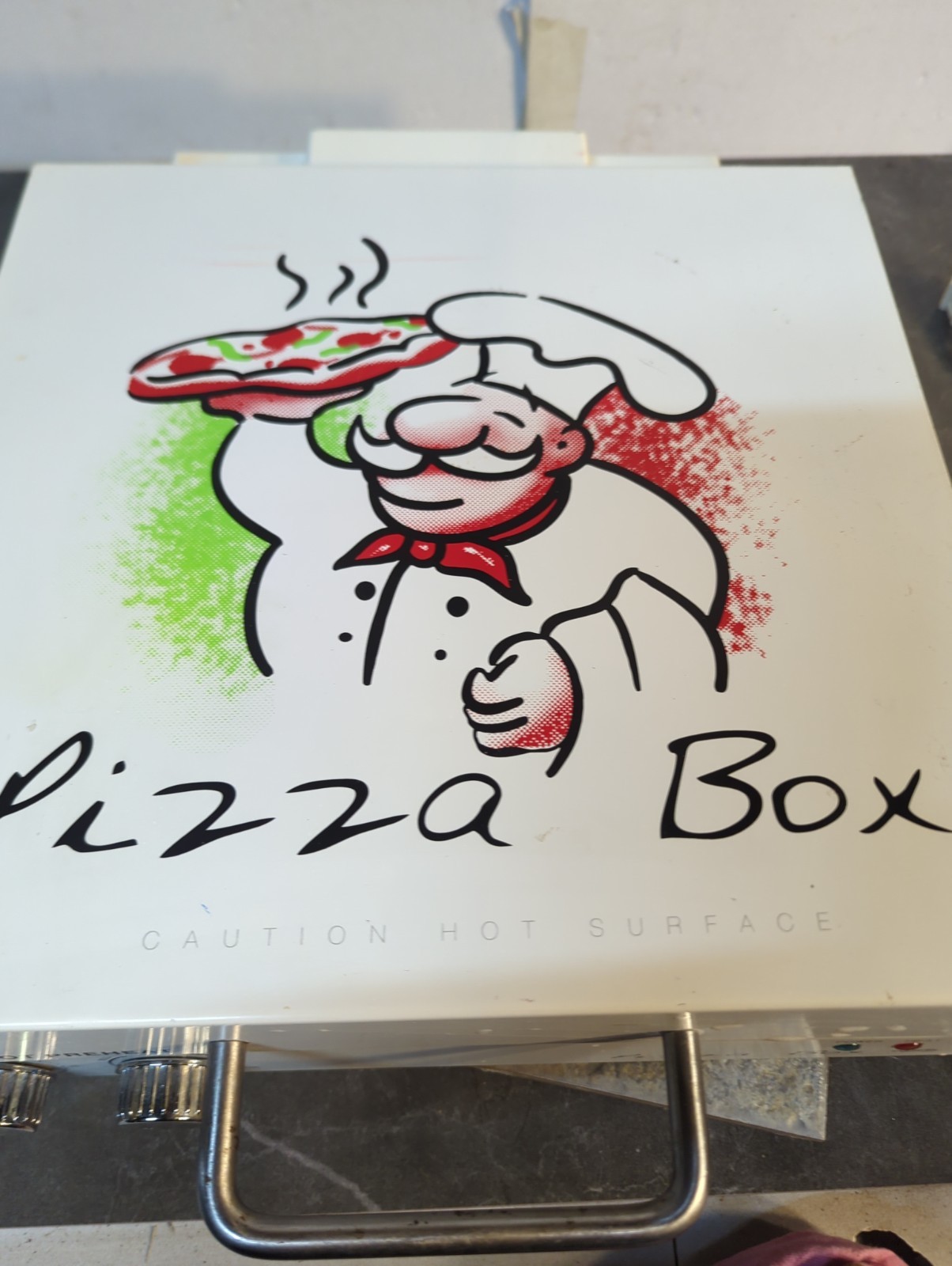 Cuizen Pizza Box Countertop Pizza Oven w 12″ Rotating Pan PIZ-4012 Tested Works