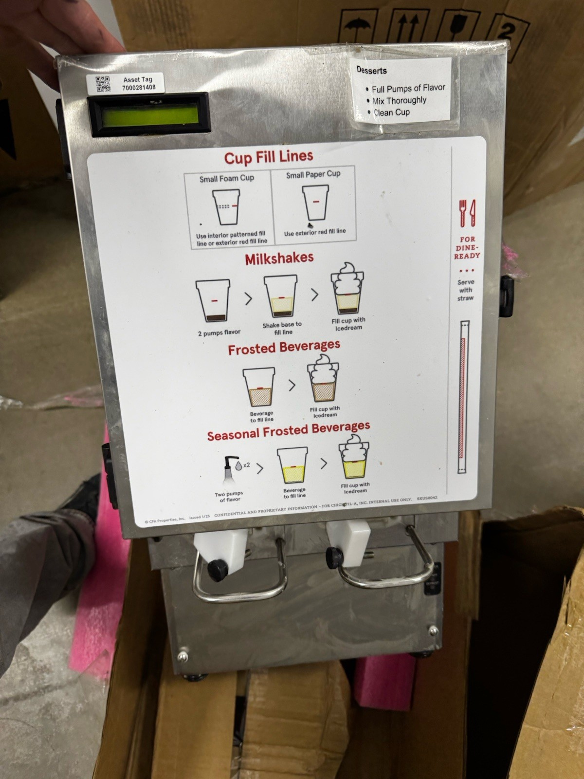 KanPak CDE 211 R | Cream Dispenser Icedream Dispenser Chicfila