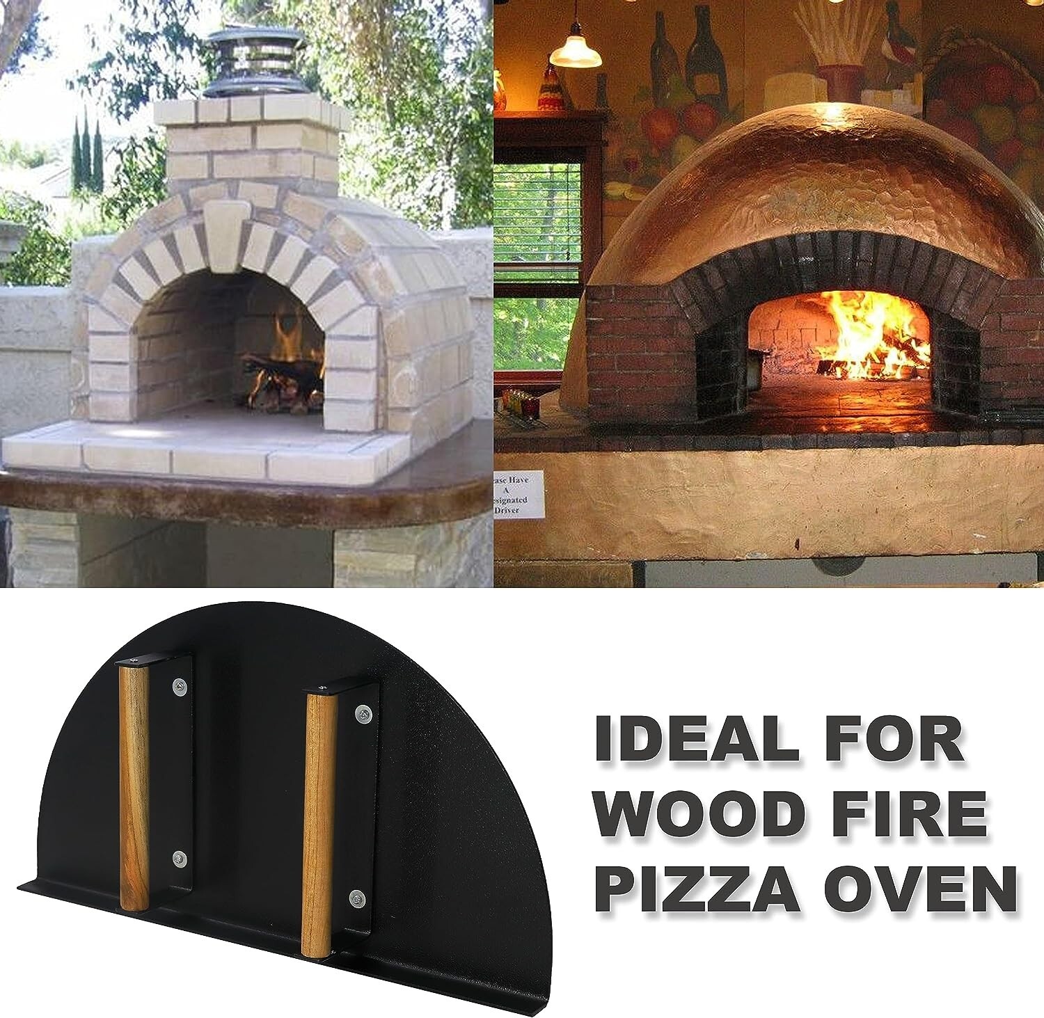 Simond Store Pizza Oven Door 20”(L) X 11”(H) Stainless Steel w/ Wooden Handle