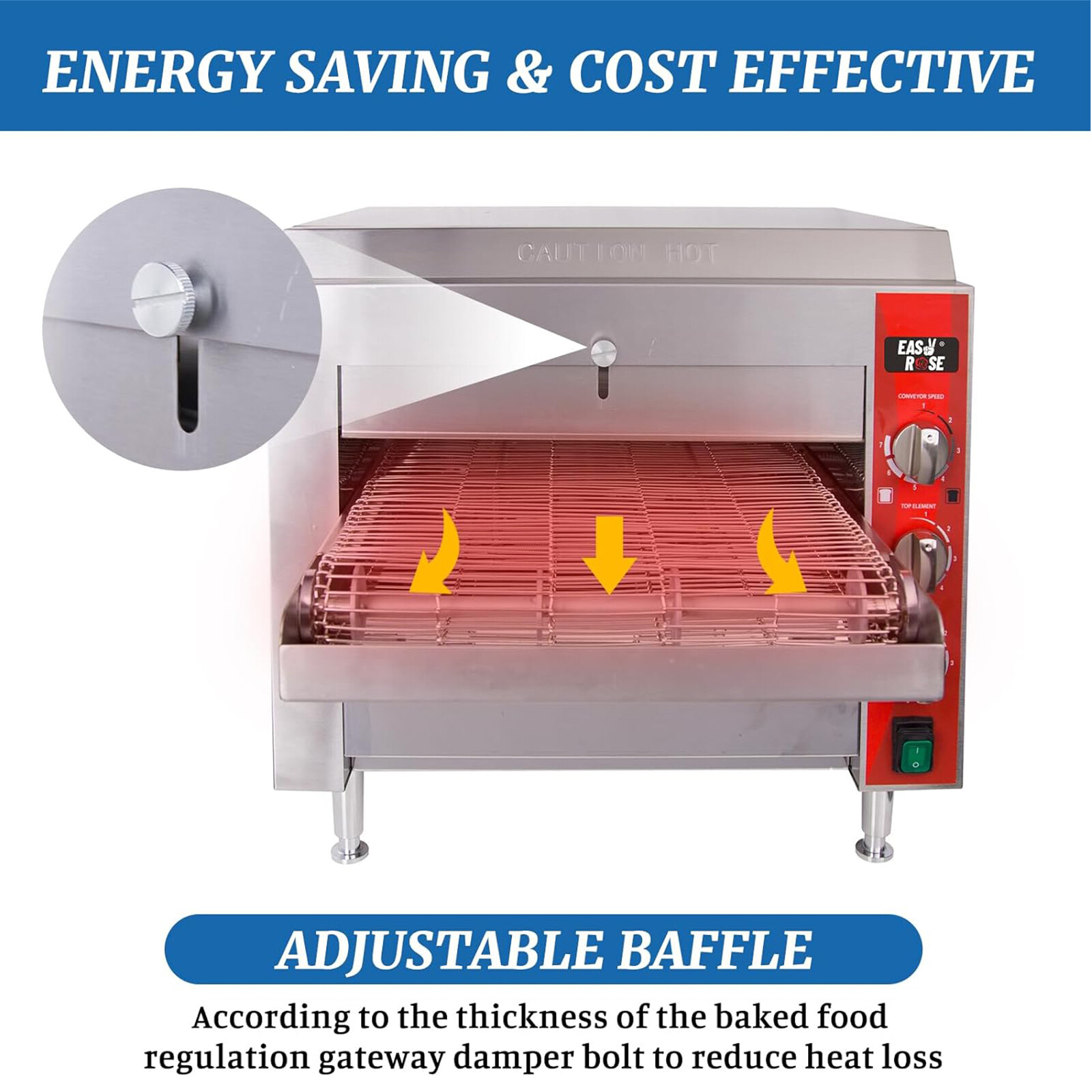 Easyrose Refurbished Countertop Pizza Conveyor Oven Bread Toaster Pizza Ovens
