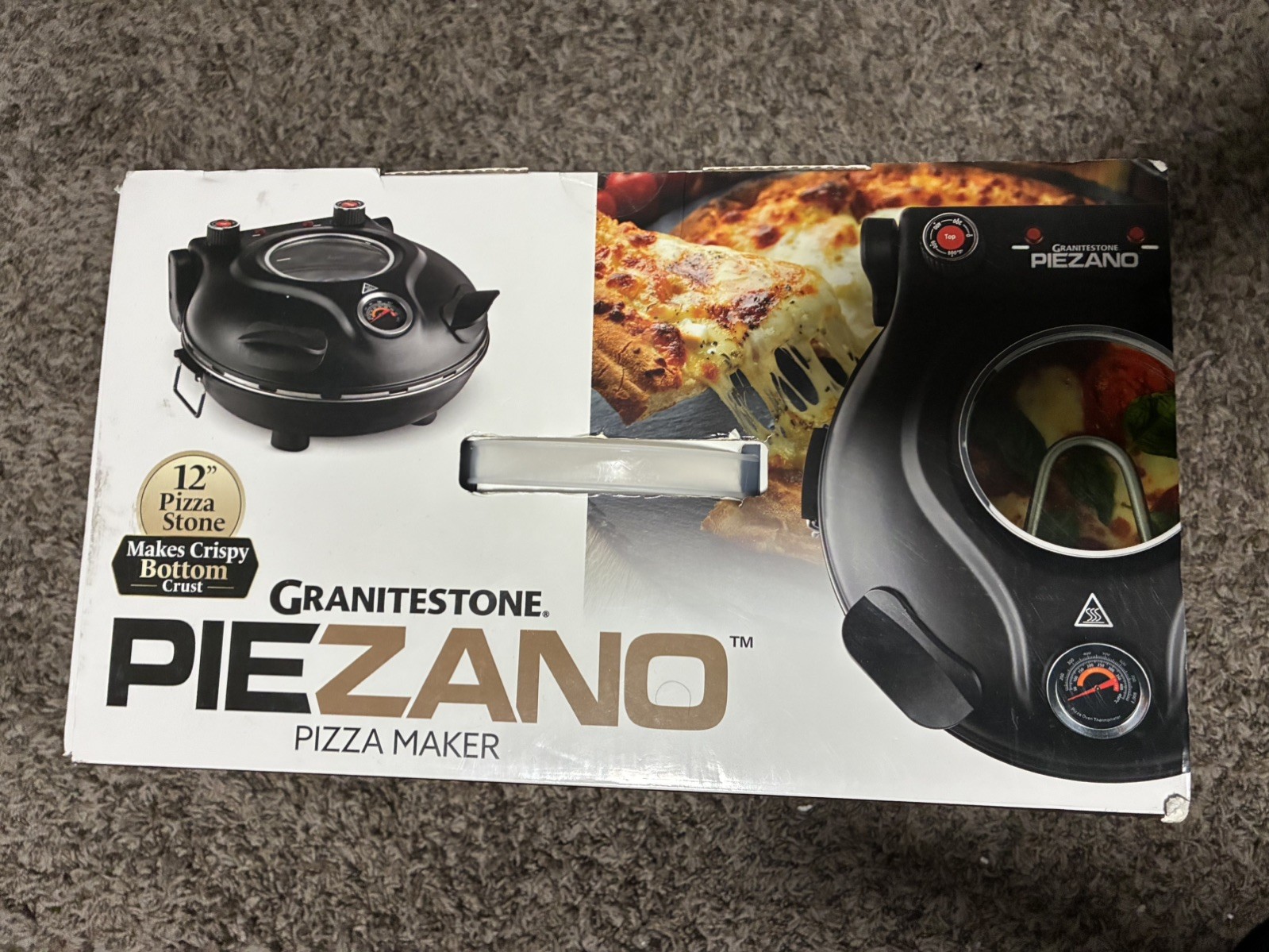PIEZANO Crispy Crust Pizza Oven by Granitestone Electric Pizza Indoor Oven NIOB