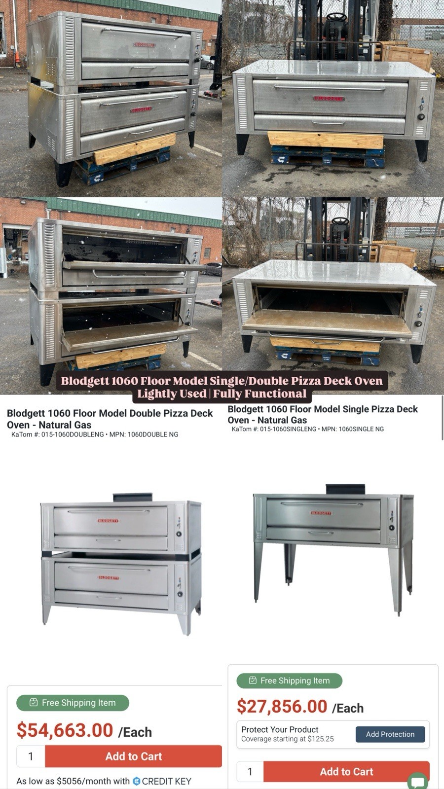 Blodgett 1060 Heavy Duty Single/Double Deck Pizza Oven Fully Functional