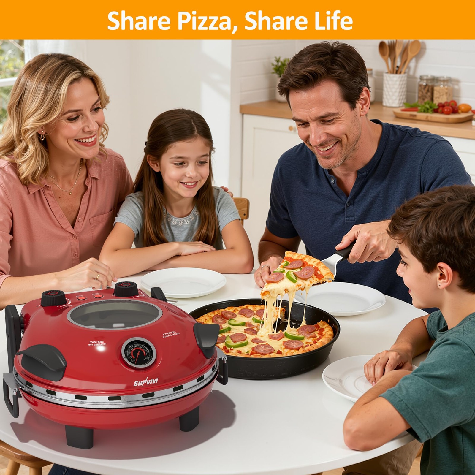 Sunvivipro Pizza Oven Indoor Outdoor Heats Up 770 Up 12 Electric Countertop