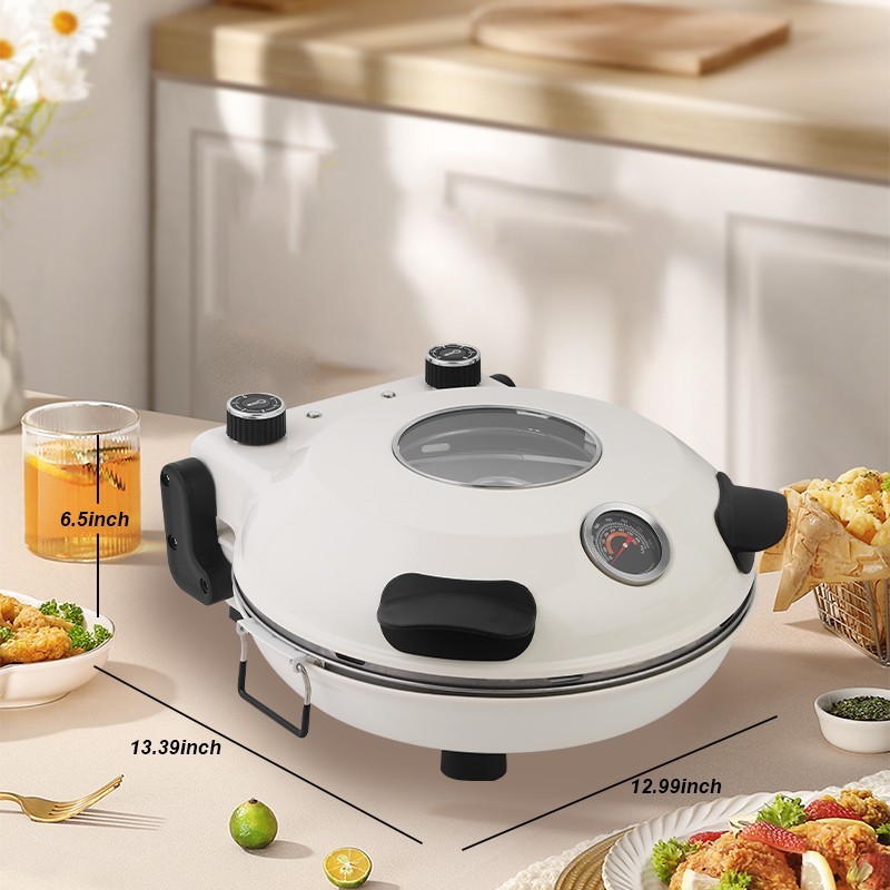12 inch Electric Pizza Oven Maker Stone Plate Portable 1200W Cooks Professional