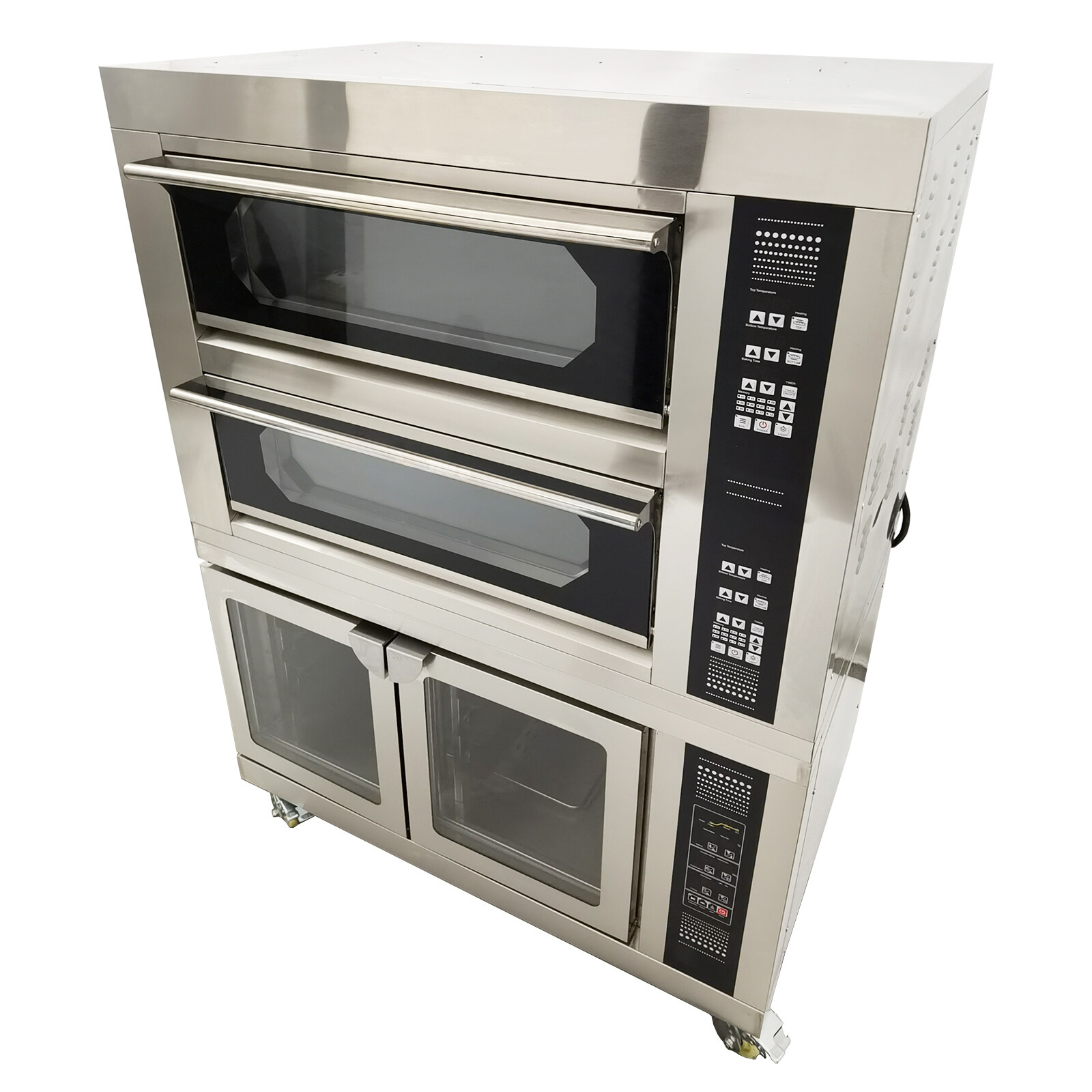 220V Commercial Pizza Oven Baking Oven With Bread Fermentation Box 3PH