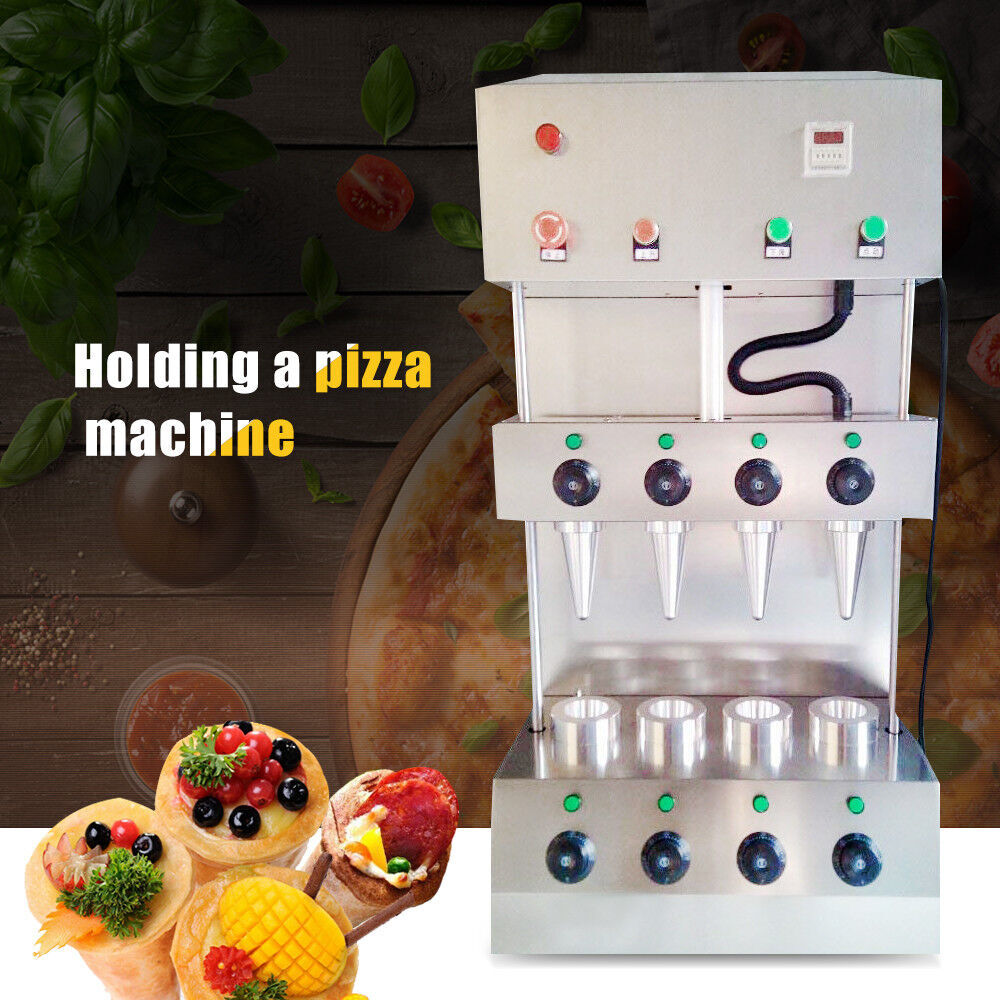 4 Heads Electric Cone Pizza Making Machine Pizza Ice Cream Cone Forming Machine