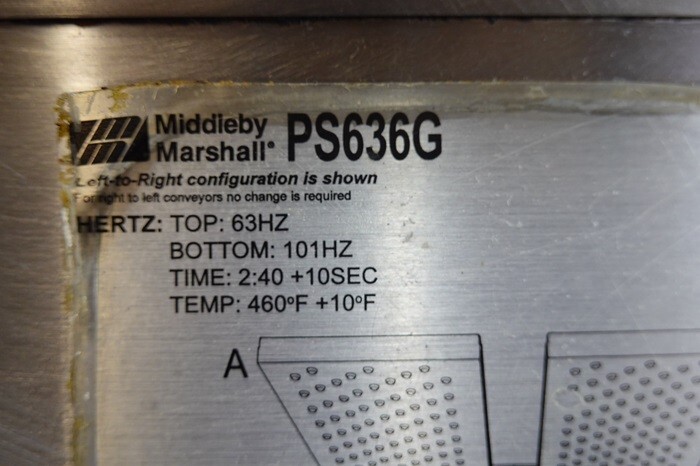 MIDDLEBY MARSHALL DOUBLE STACK NATURAL GAS SPLIT BELT PIZZA CONVEYOR OVEN MODEL