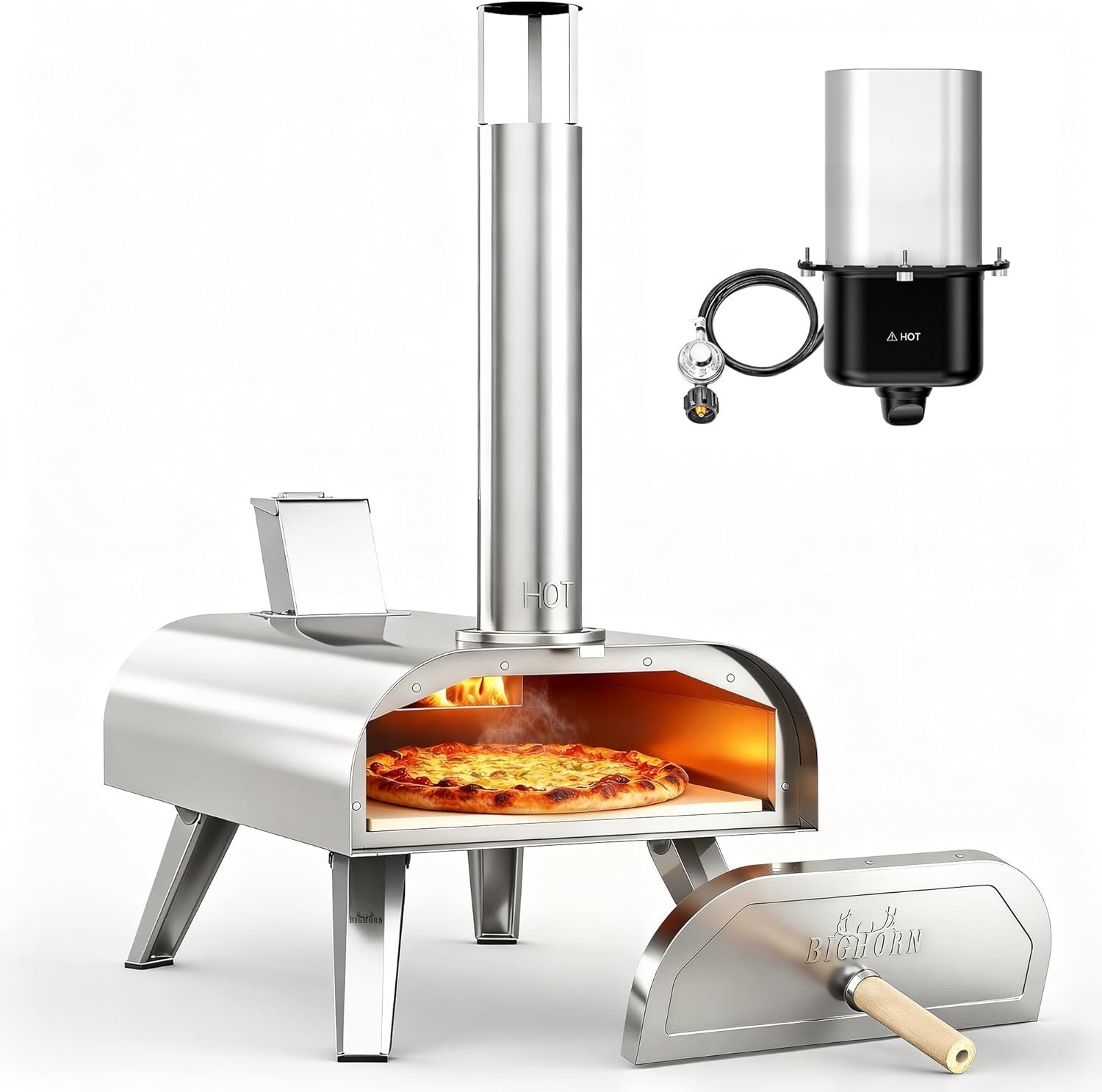 Pellet & Propane Portable Pizza Oven