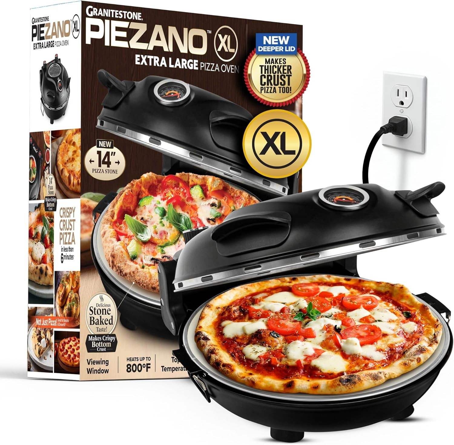 XL Electric Pizza Oven | Indoor Countertop Pizza Maker