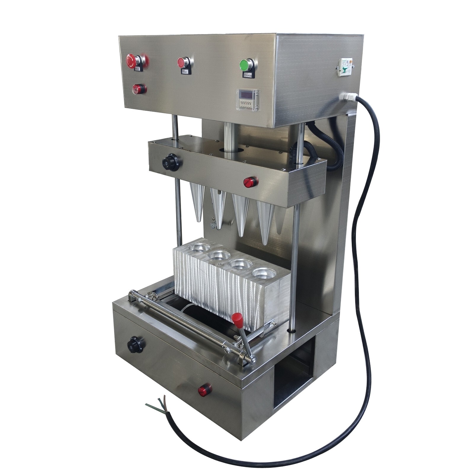 Electric Pizza Cone Forming Making Maker Machine Ice Cream Cone Machine 4 Heads