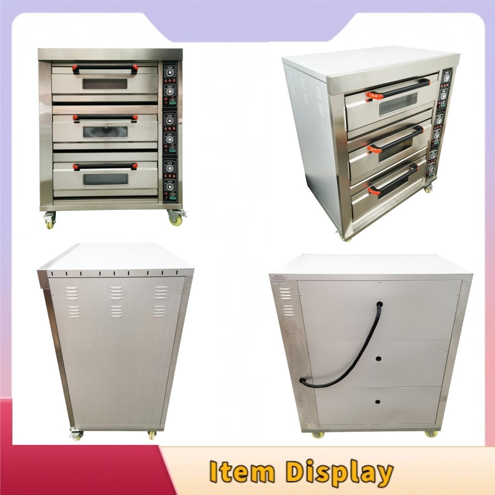 Commercial Electric Triple Pizza Oven220V 3PH 19.8KW Heavy Duty Baking Equipment