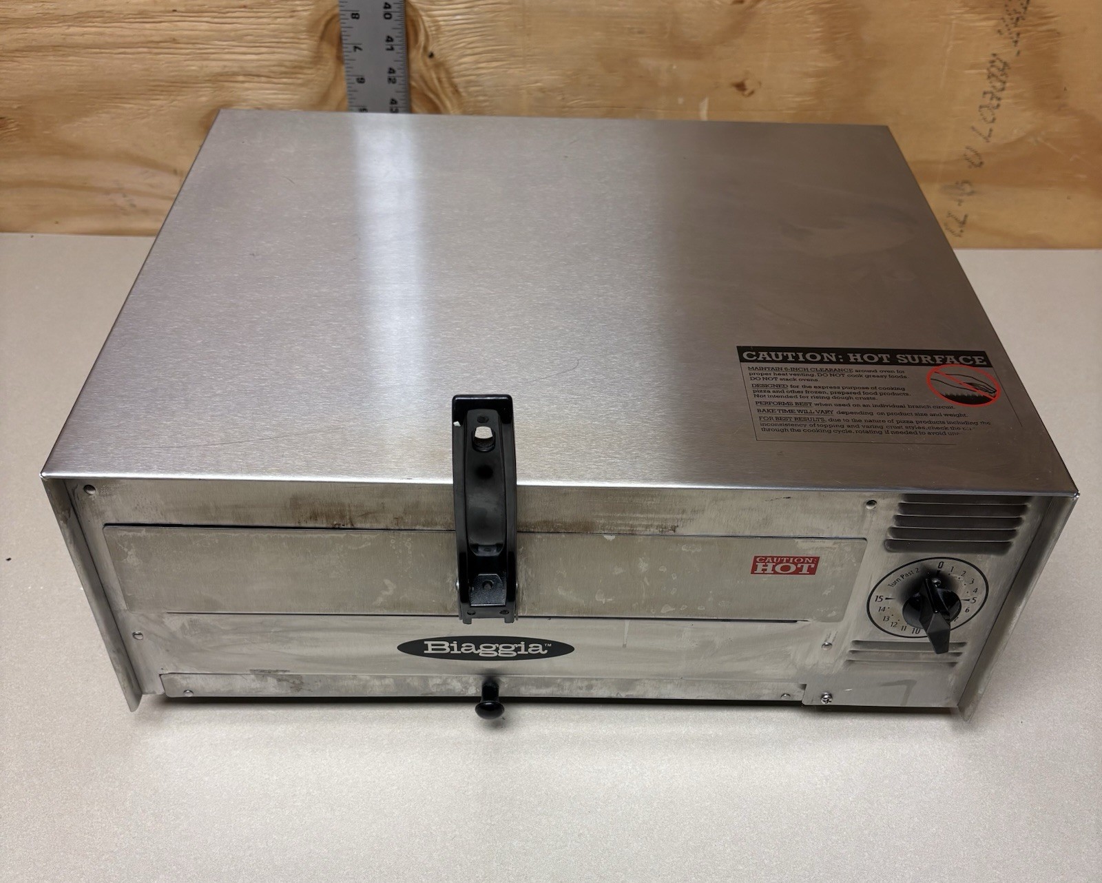 BIAGGIA Model 507 Countertop Pizza Oven 120 Volts 1450 Watts ~ TESTED & GREAT