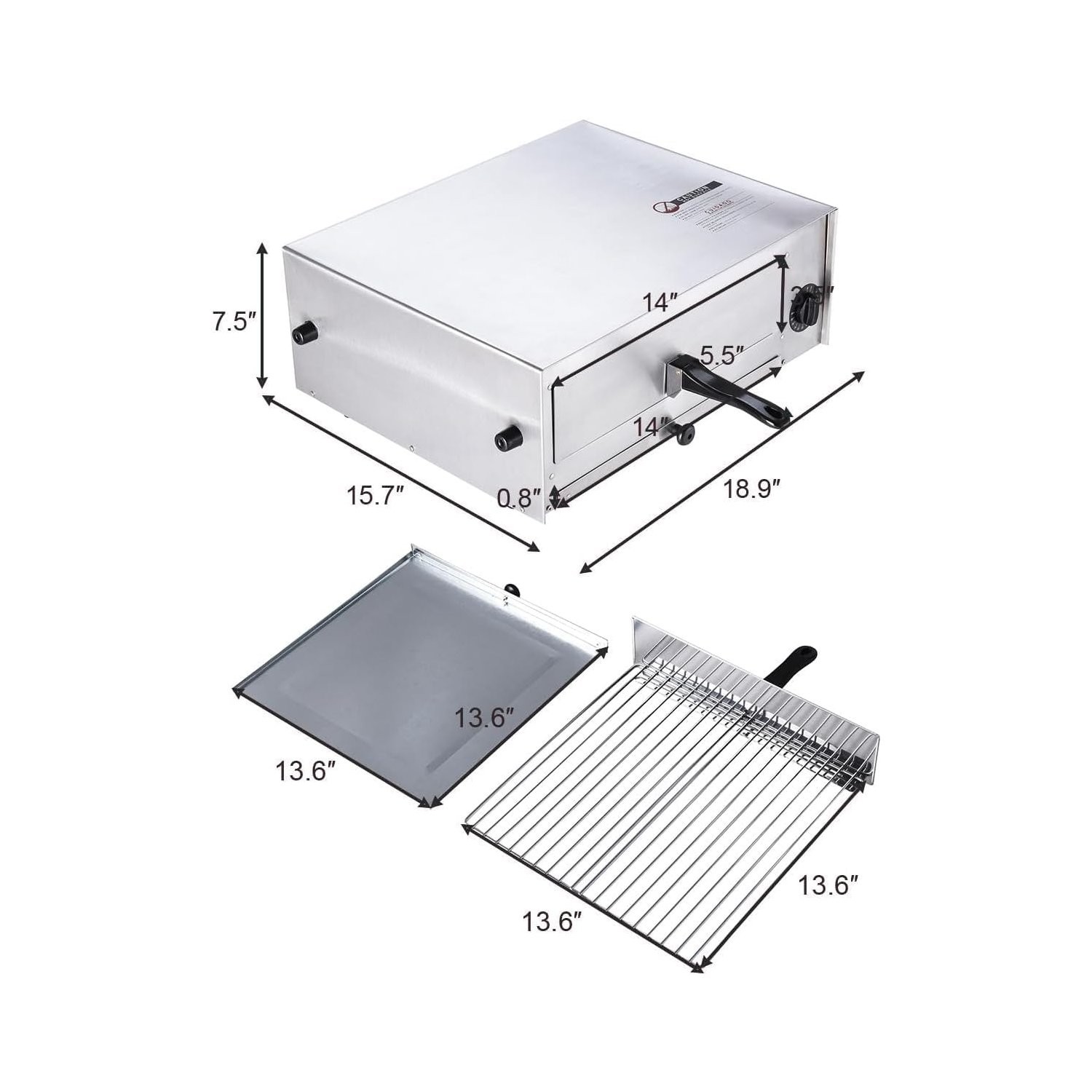 Stainless Steel Snack Oven for Kitchen with Quick Bake and Easy Clean Features