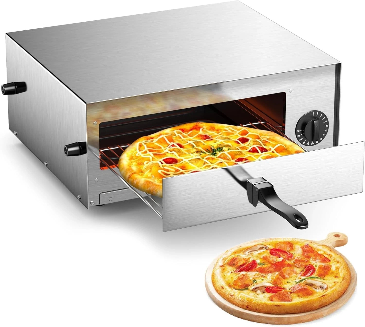 Electric Pizza Oven Stainless Steel Pizza Baker for Kitchen Commercial Use, S…