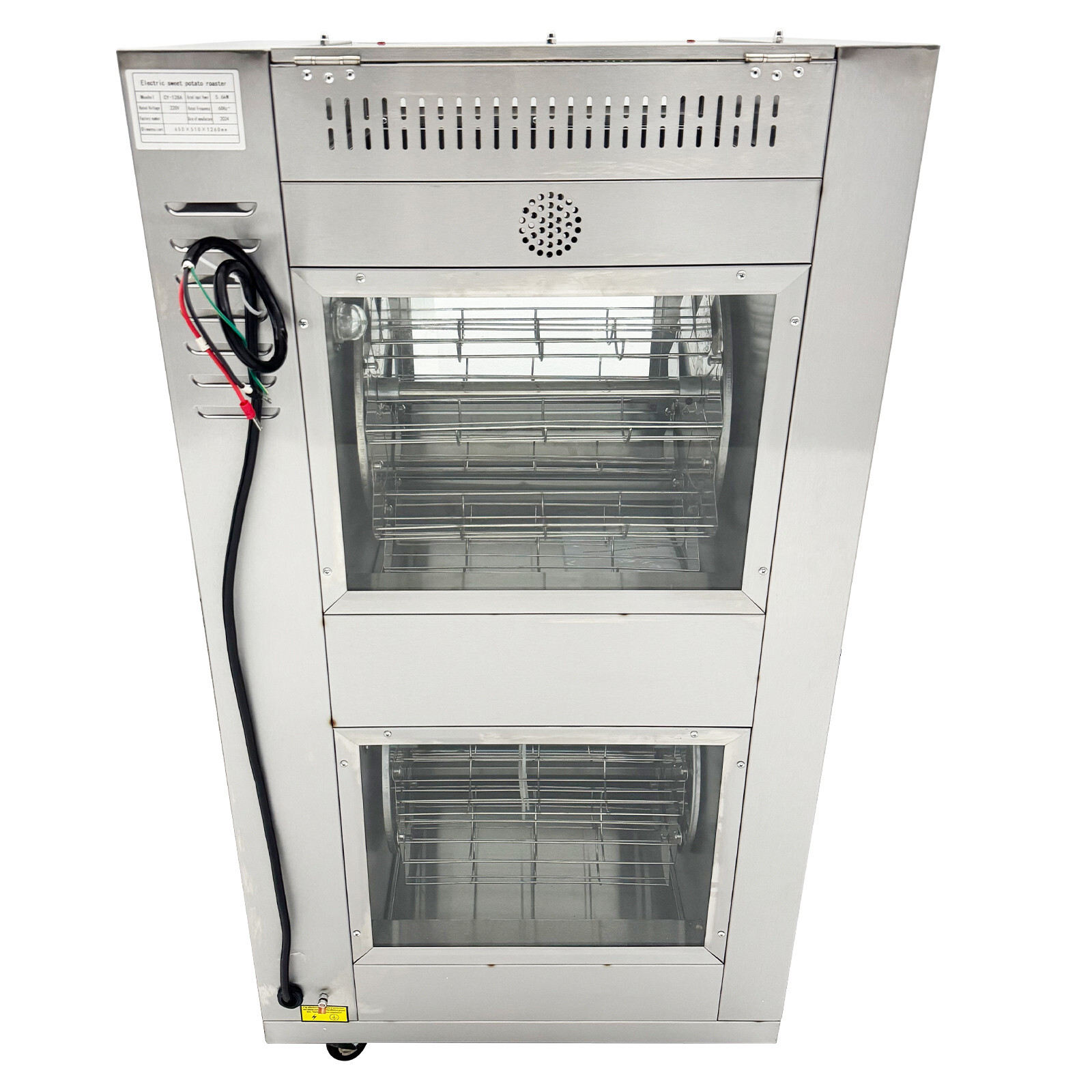220V Commercial Double Layers Roasted Potato Electric Corn Roaster Baking Stove