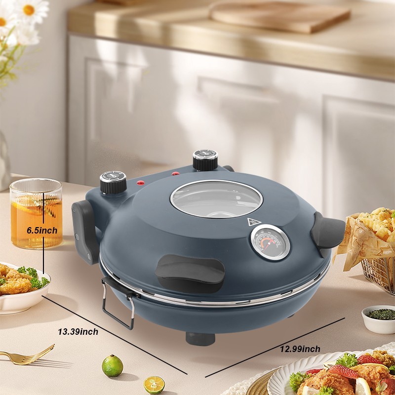 Electric Pizza Maker Oven Indoor 12 Inch Indoor Countertop Pizza 1200W 800°F