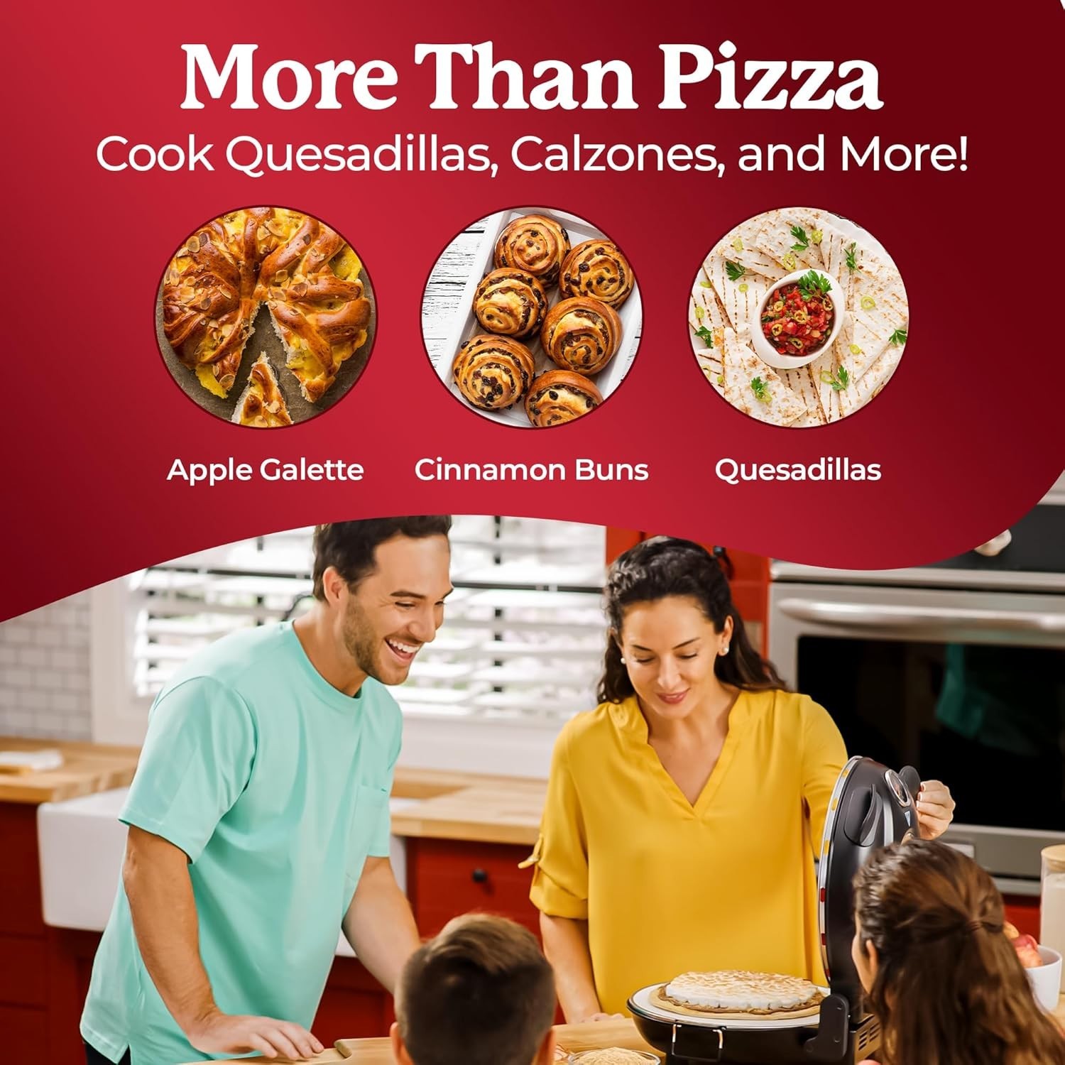 Crispy Crust Pizza Oven – 12-Inch Electric with Dual Heat Control Included