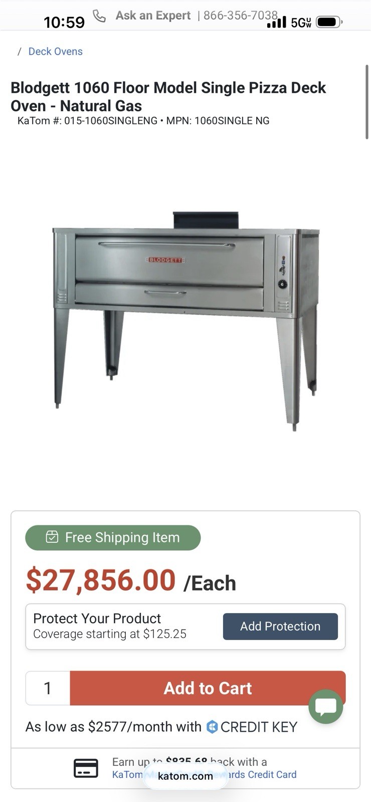 Blodgett 1060 Heavy Duty Single/Double Deck Pizza Oven Fully Functional