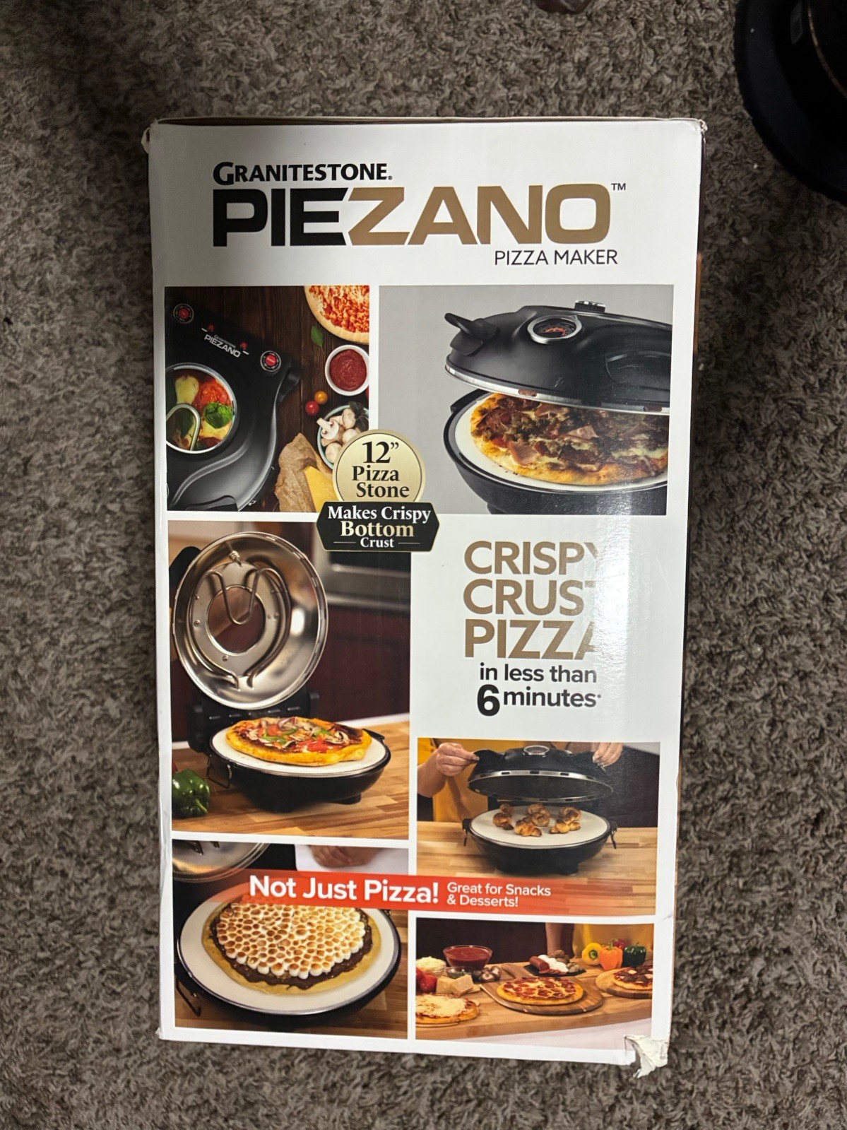 PIEZANO Crispy Crust Pizza Oven by Granitestone Electric Pizza Indoor Oven NIOB