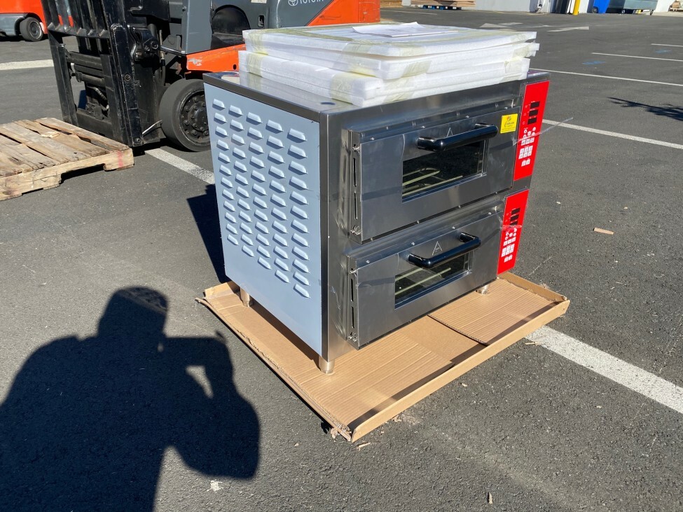 NEW 18″ Commercial Double Deck Pizza Oven Countertop 3400W 120V NSF