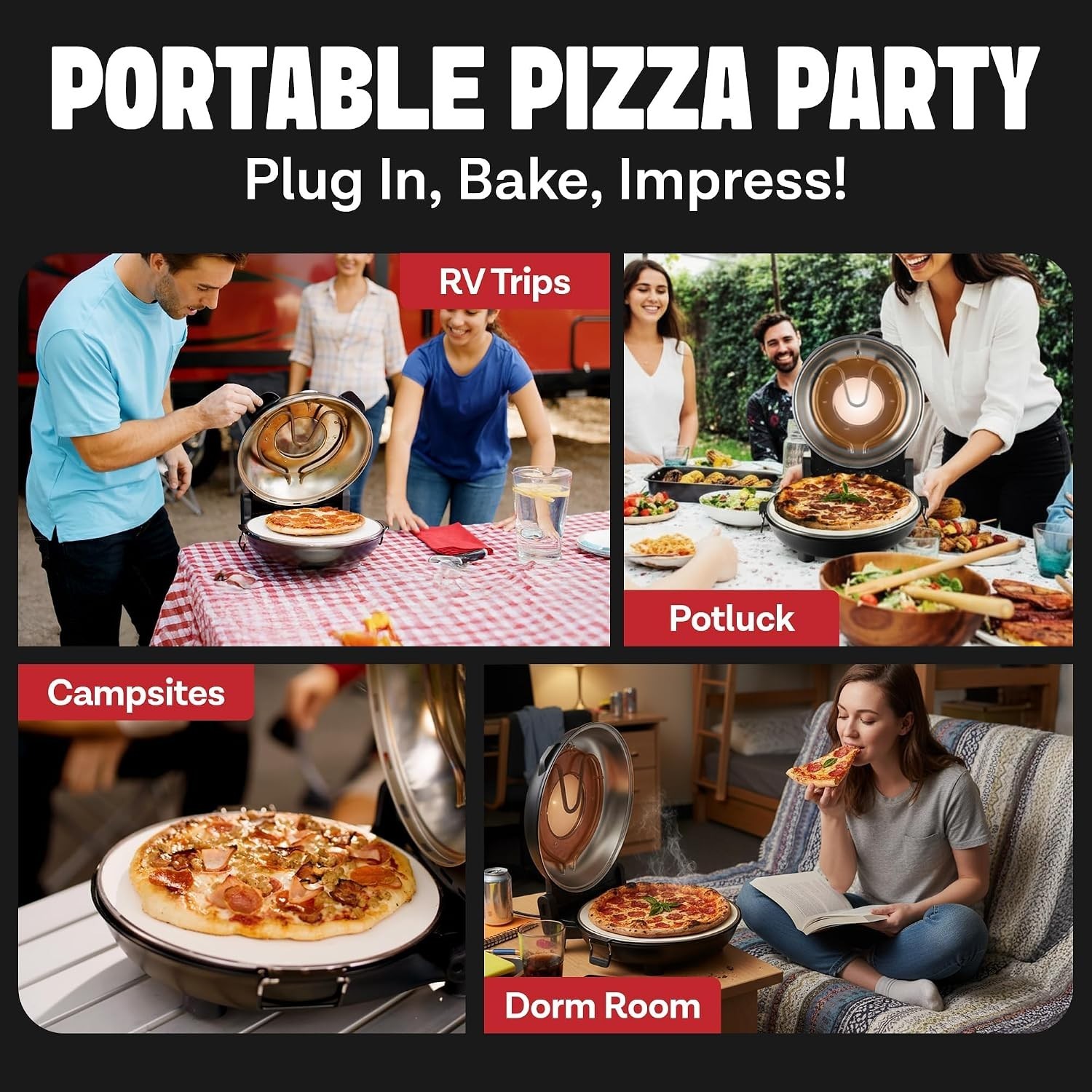 XL Electric Pizza Oven | Indoor Countertop Pizza Maker