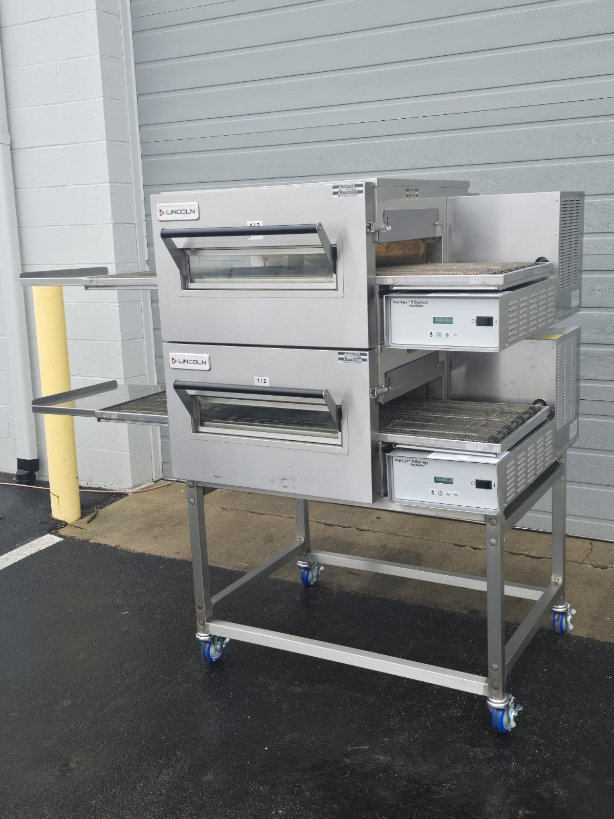 Lincoln Impinger Double 1116 Double Stack Gas Fired Conveyor Pizza Ovens