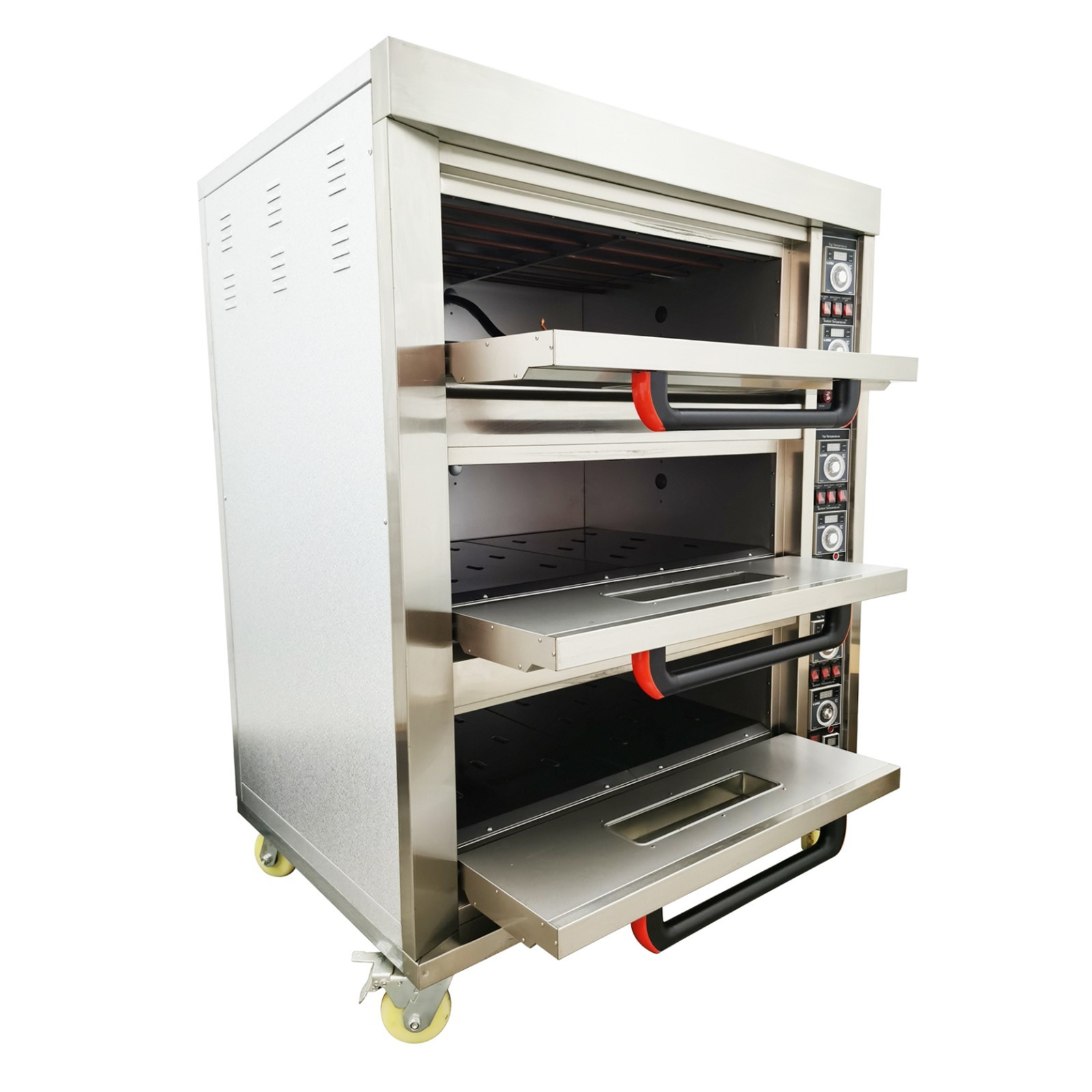220V/3PH Commercial Electric Pizza Oven 400℃ Baking 6 Sheets Pizza Bread Making