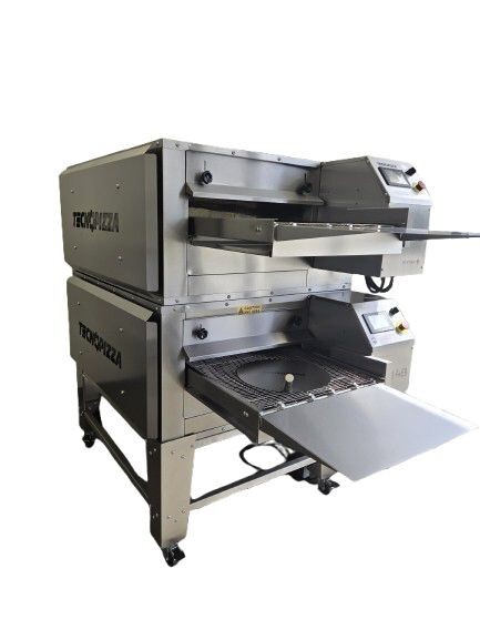 Stacked Double Conveyor Belt Ovens Propane gas Tecnopizza installation included