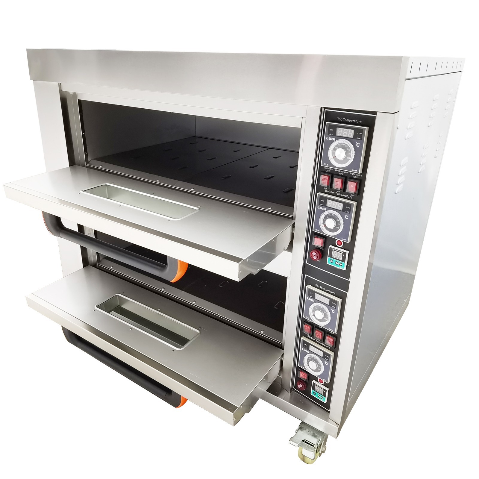 220V Three-phase Portable Commercial Electric Pizza Oven Two-layer Bread Oven