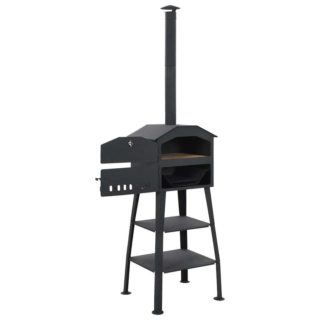 Pizza Oven Pizza Maker Stove with 2 Fireclay Stones Charcoal Fired vidaXL