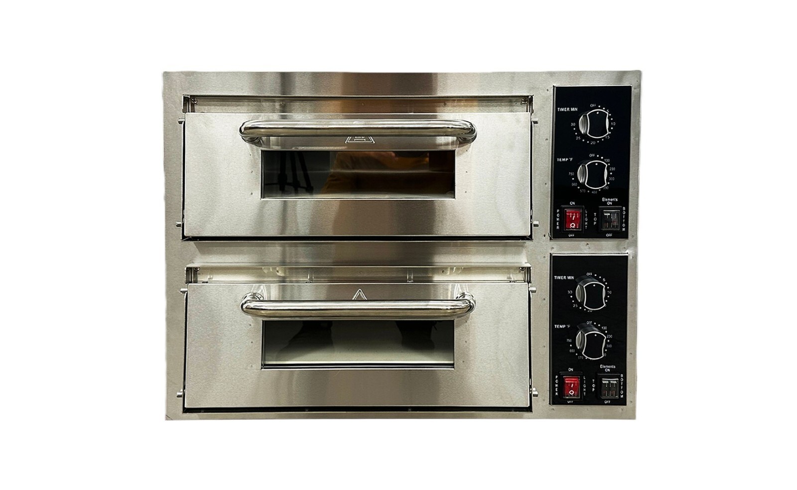 NSF Double Deck Countertop Pizza Oven Two Chambers