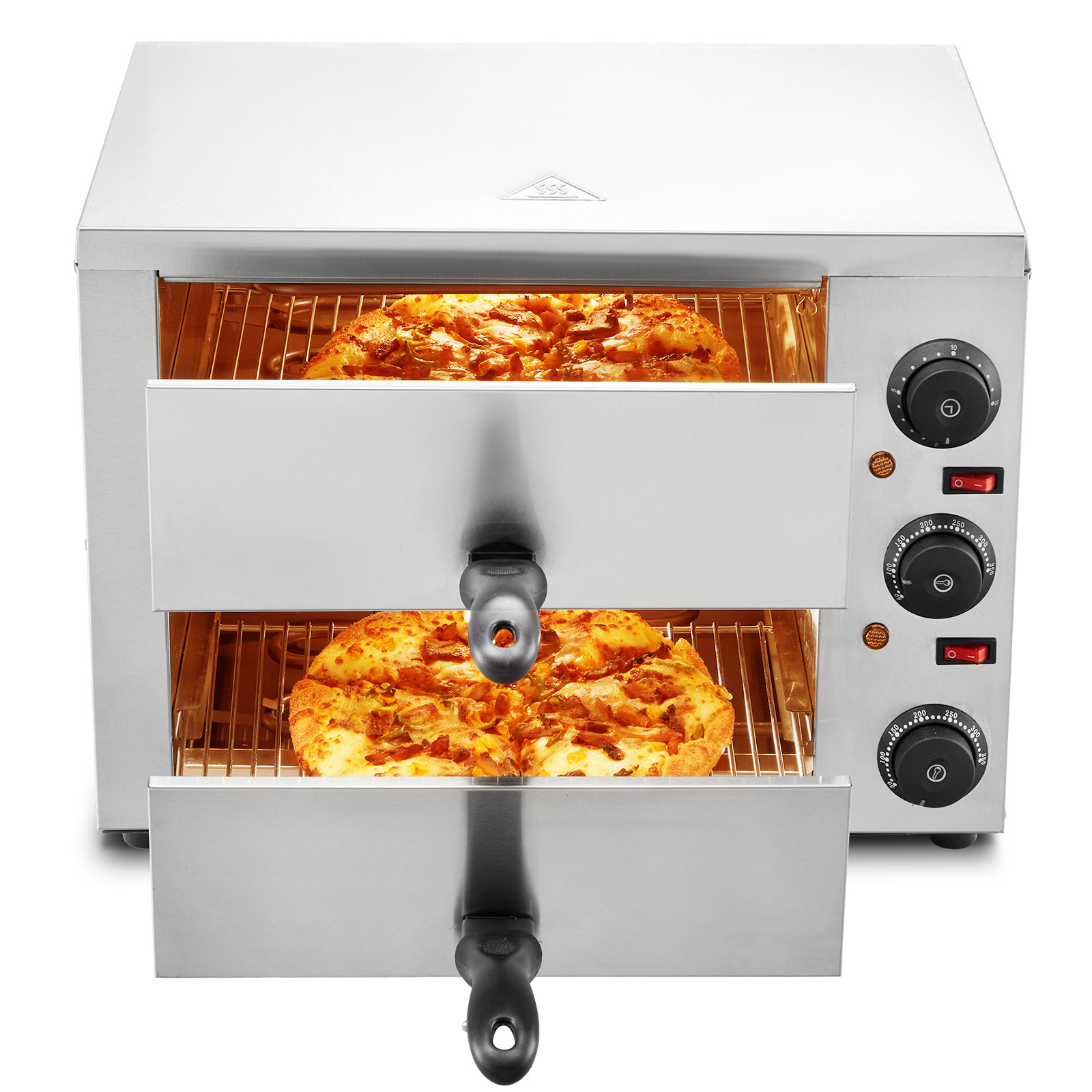 VEVOR Electric Countertop Pizza Oven 12″ Adjustable Temperature 0-120Min Timer
