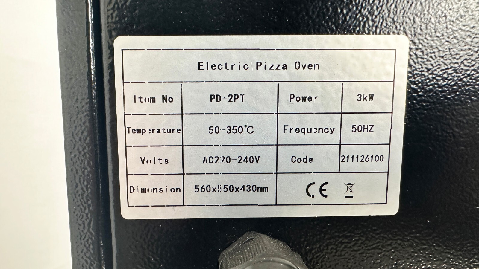 Commercial Electric Double Deck Pizza Oven 3000 W