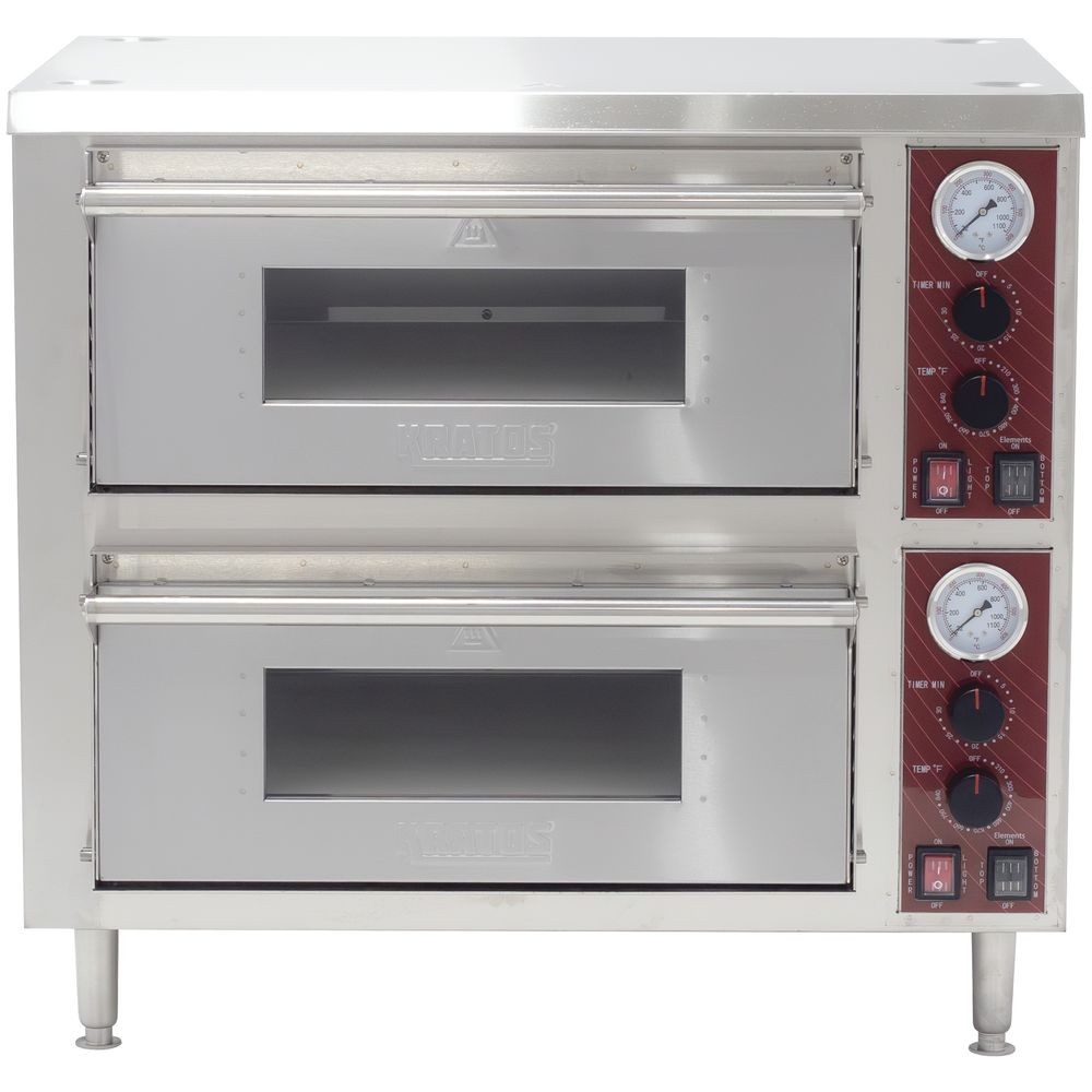Kratos Commercial Oven, Double-Deck Countertop Electric Pizza/Bakery Oven,