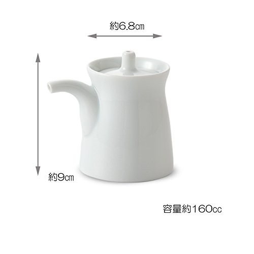 Soy Sauce Dispenser Hasami Ware Large White Por celain φ6.8 x 9cm, 120ml Japan