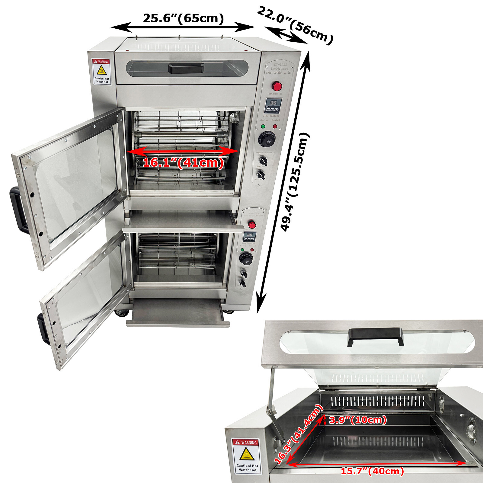 220V Commercial Corn Oven Sweet Potato Roaster Baking Stove Grill Oven