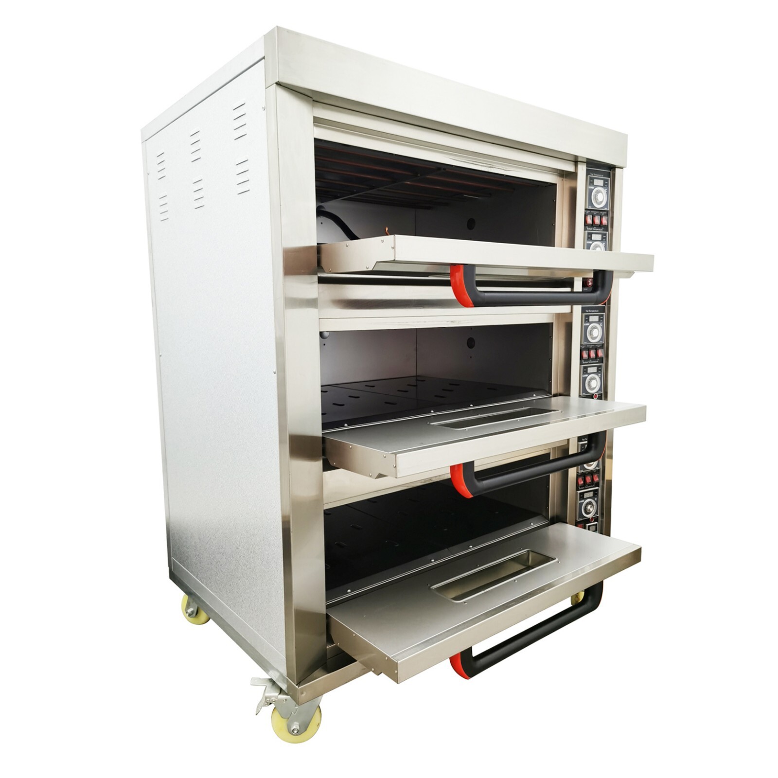 Commercial Large Triple Oven Electric Cake Bread Pizza Baking Oven Toaster 220V