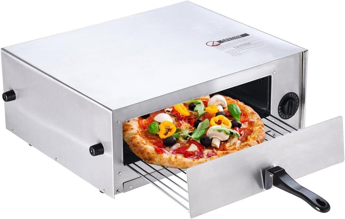 1450W Electric Pizza Oven 12 Inch Stainless Steel Pizza Oven Countertop with