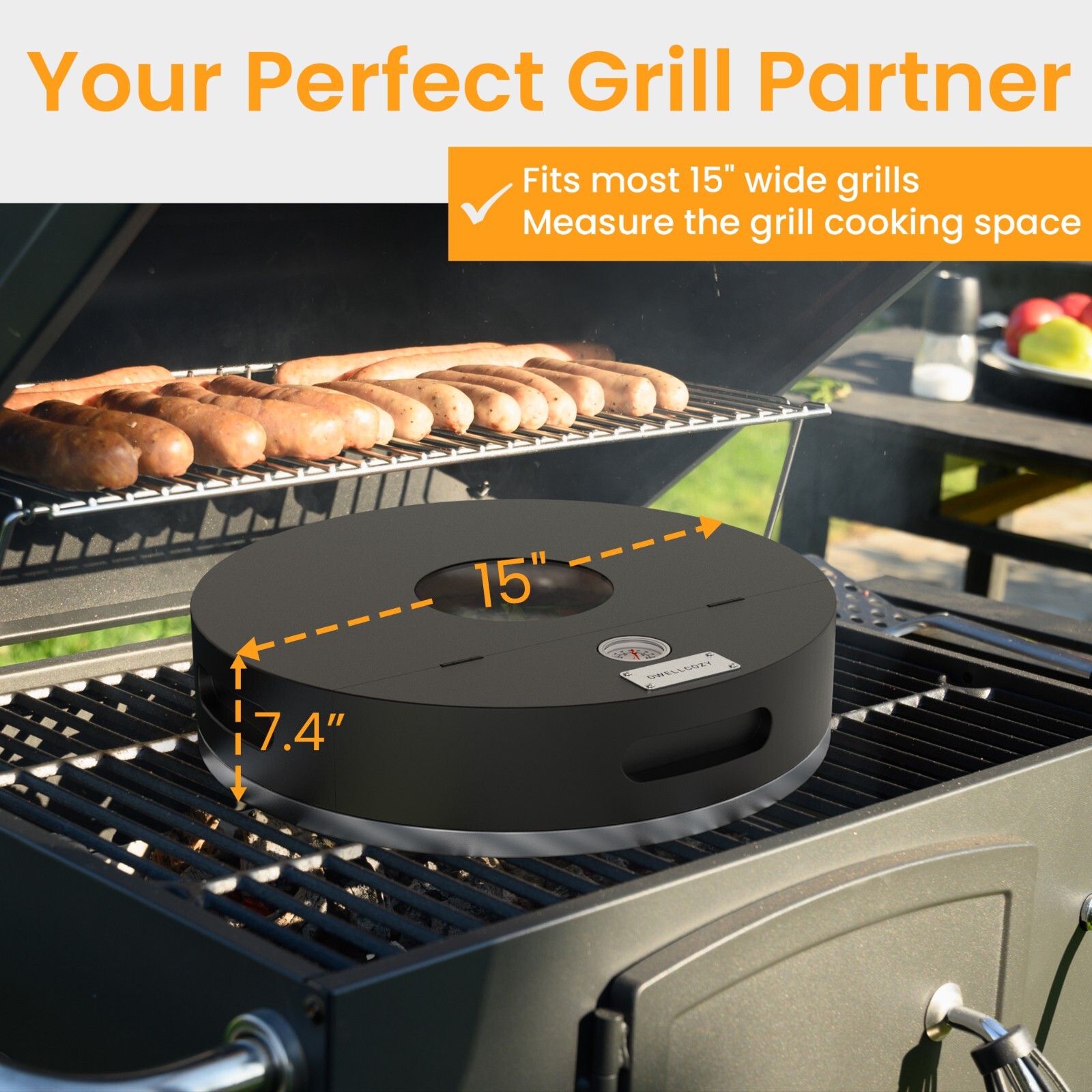 15“ Grill Top Pizza Oven With Door & Window