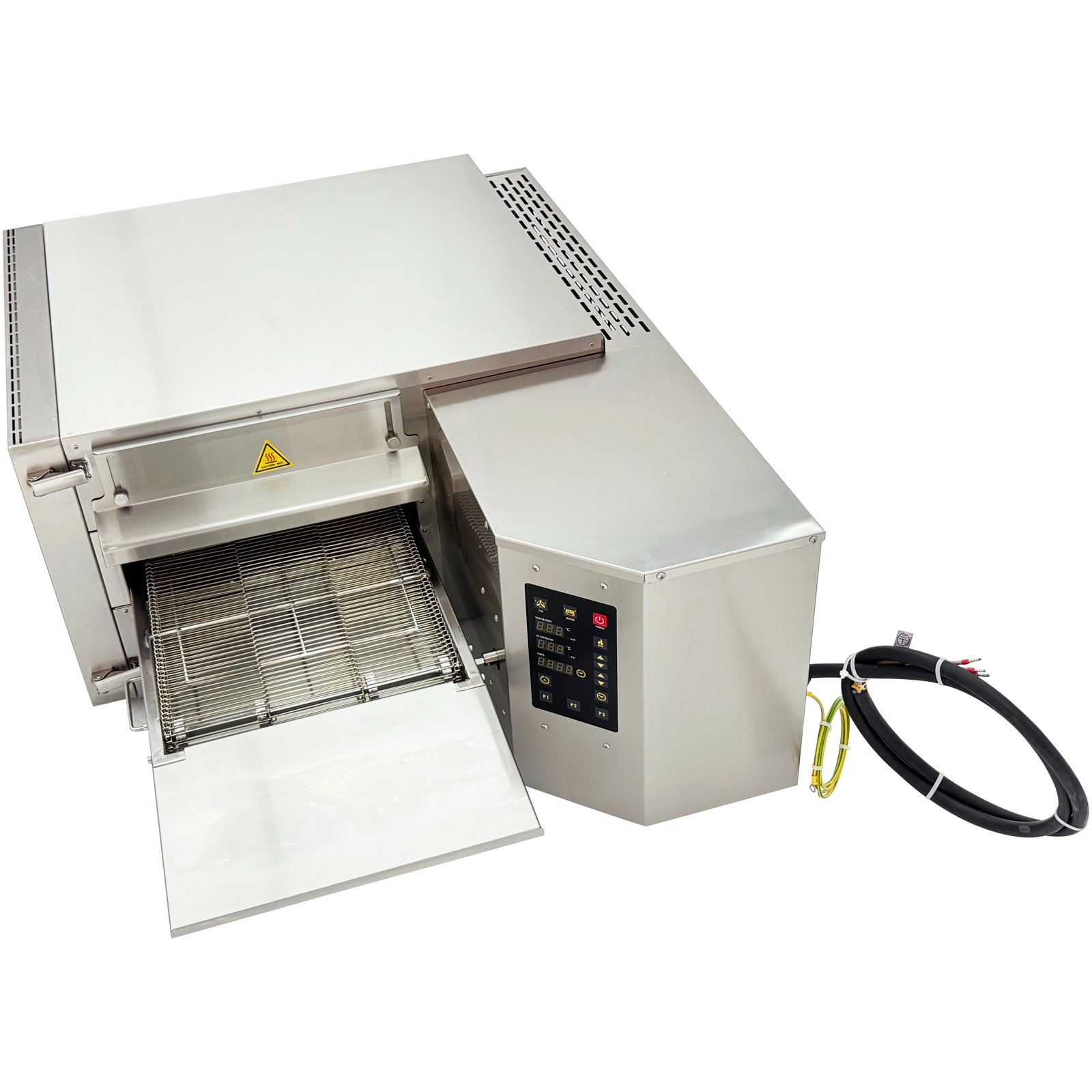 Hot Air Circulation Commercial Pizza Oven 9KW Fast Baking Conveyor Pizza Making