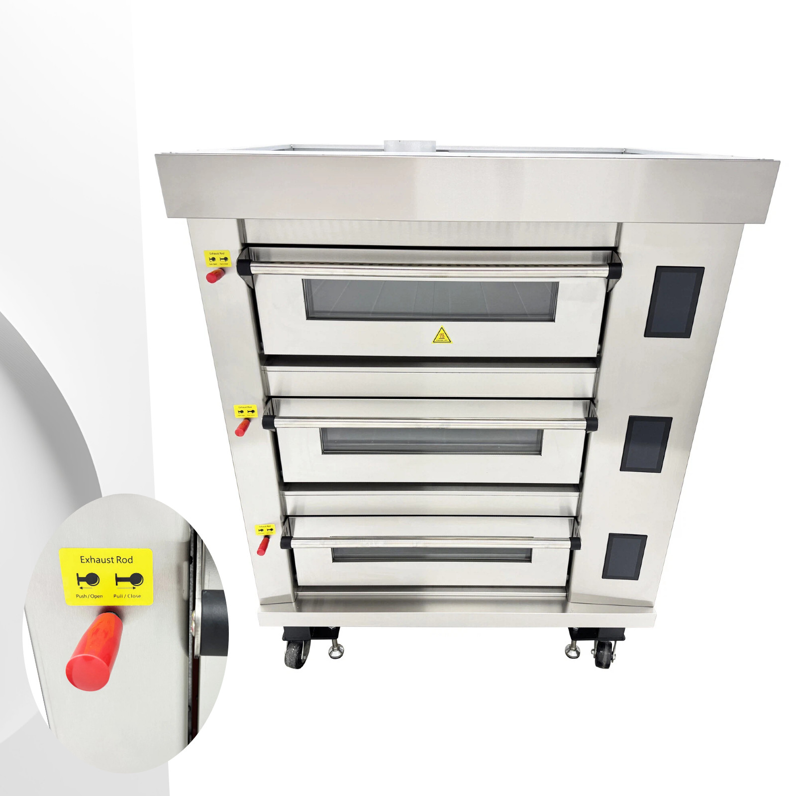 220V 3-PH Commercial Pizza Oven 3-Deck 6-Tray Digital Electric Oven Smart Model
