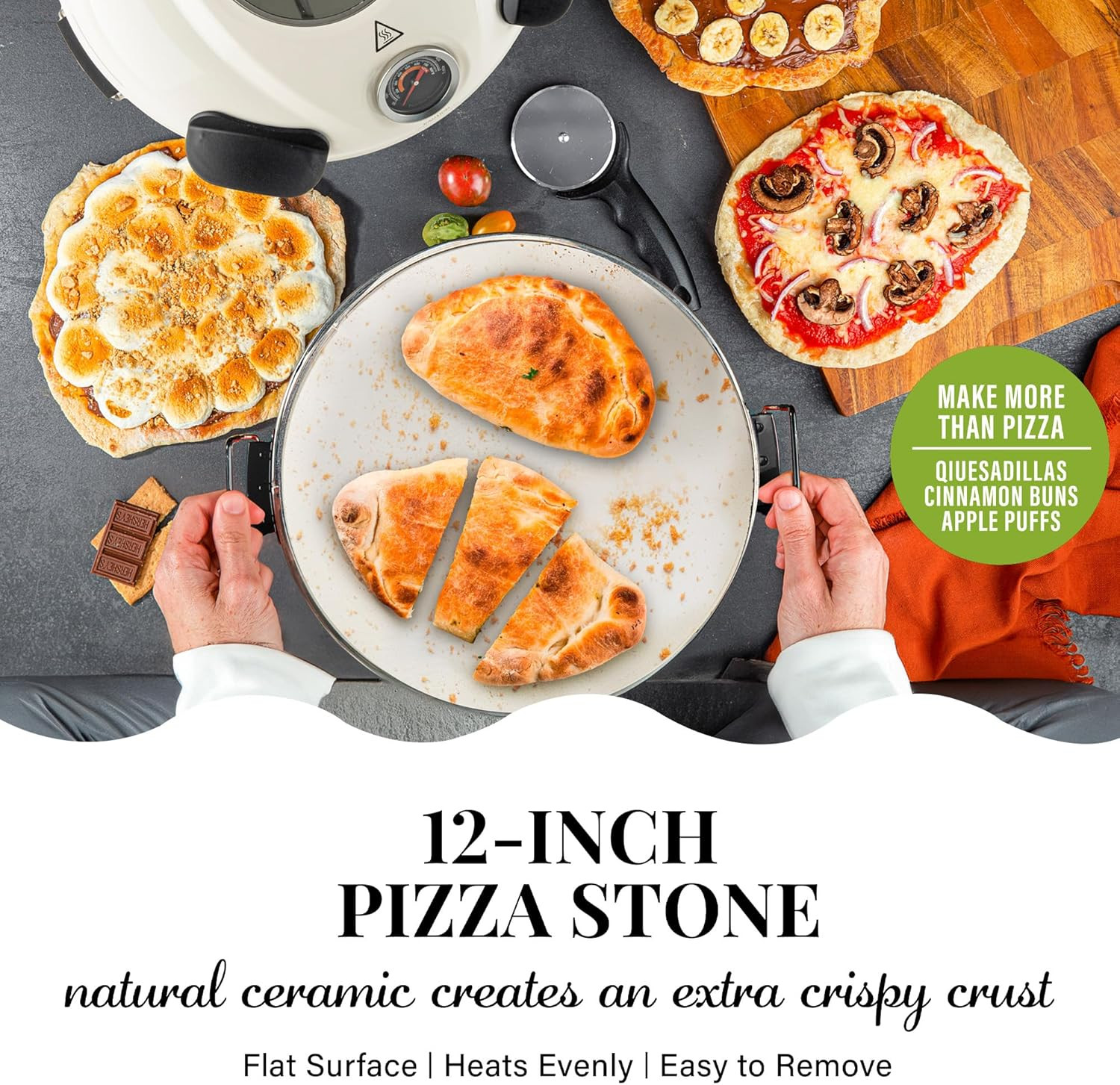 Crispy Crust 12″ Electric Pizza Oven – Perfect Stone Baked Pizza at Home
