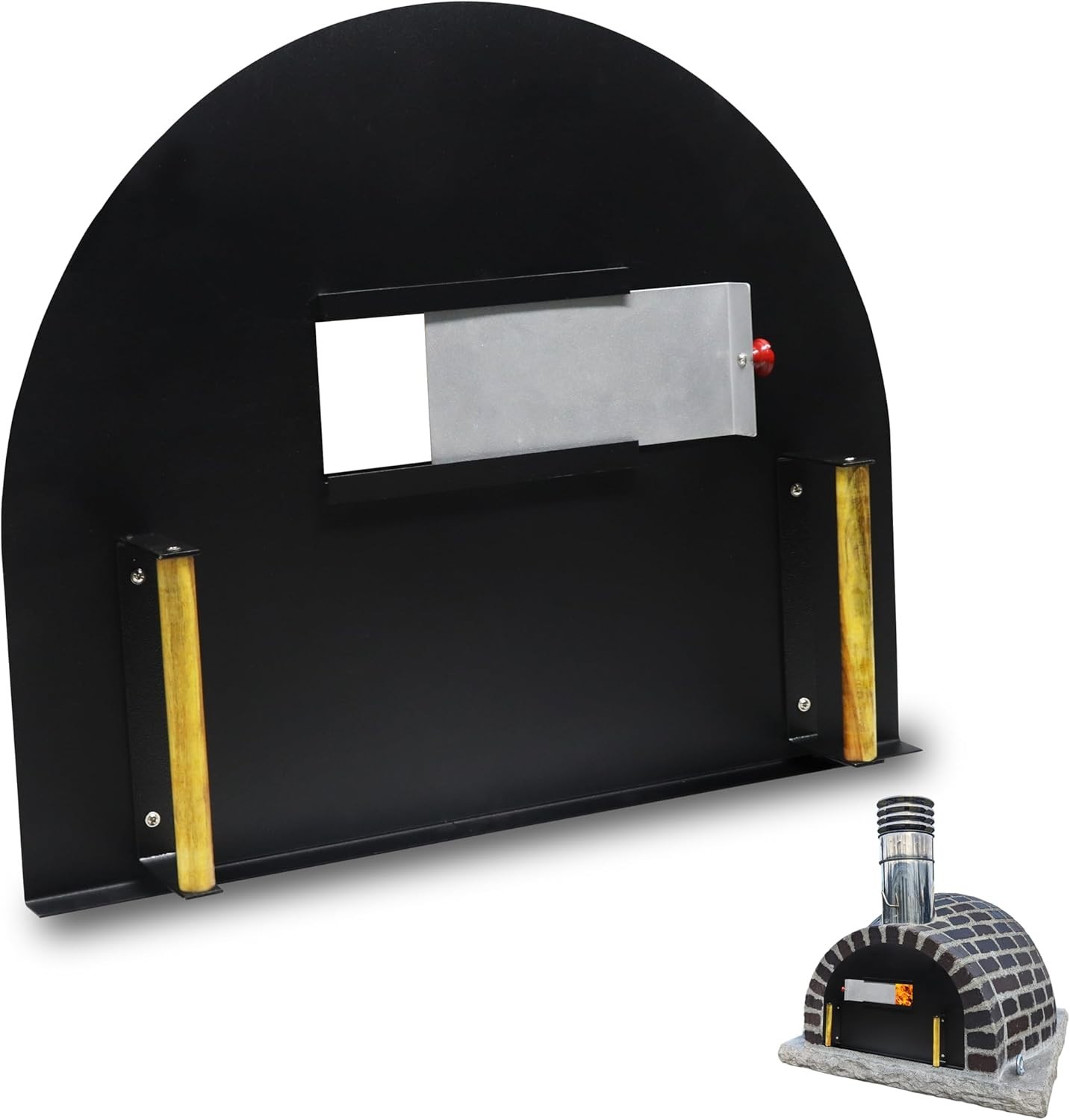 25” x 20” Pizza Oven Door – Stainless Steel Outdoor Brick Oven Door