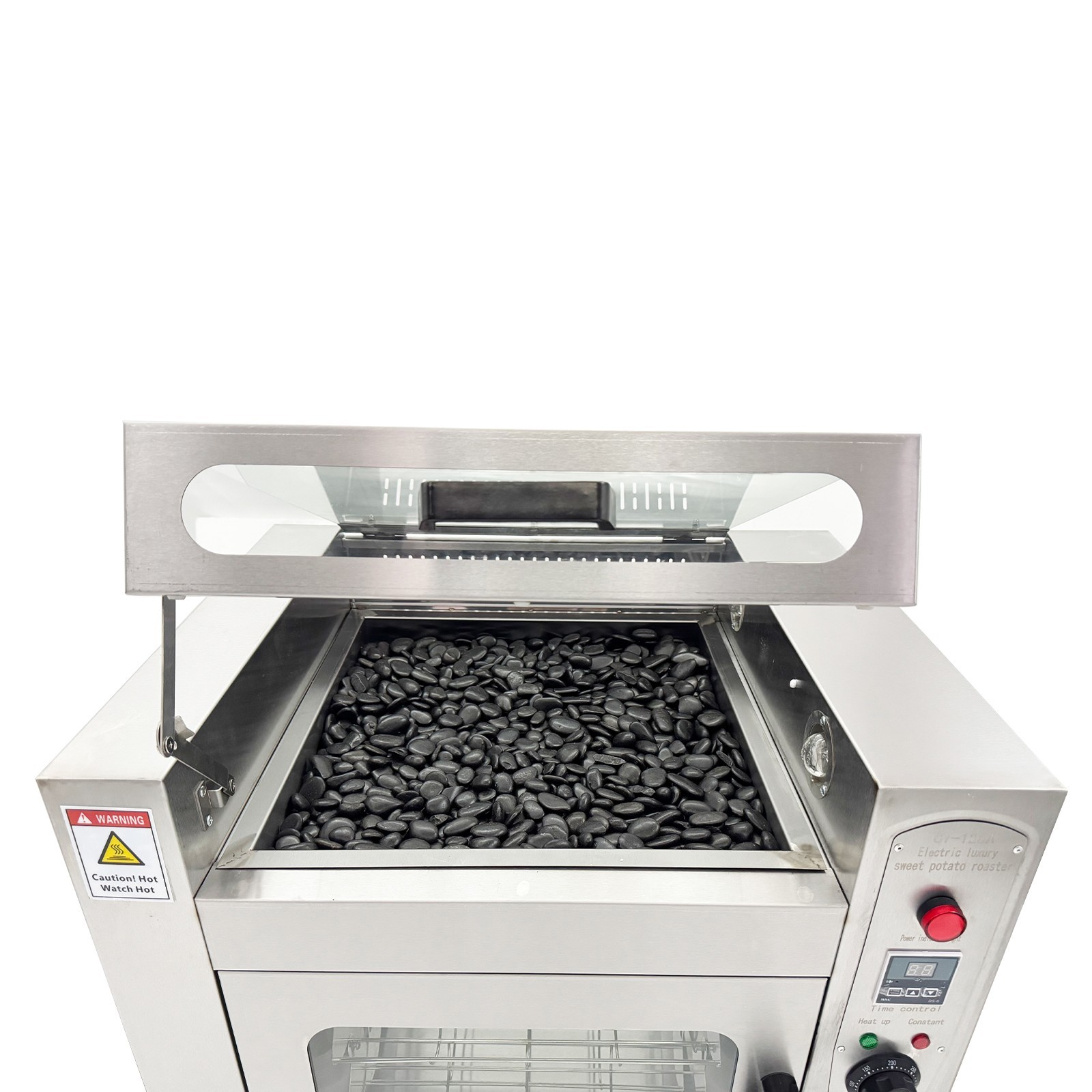 220V Corn Grill Double-Layer Thermal Rotary Corn Roaster Sweet Potato Oven