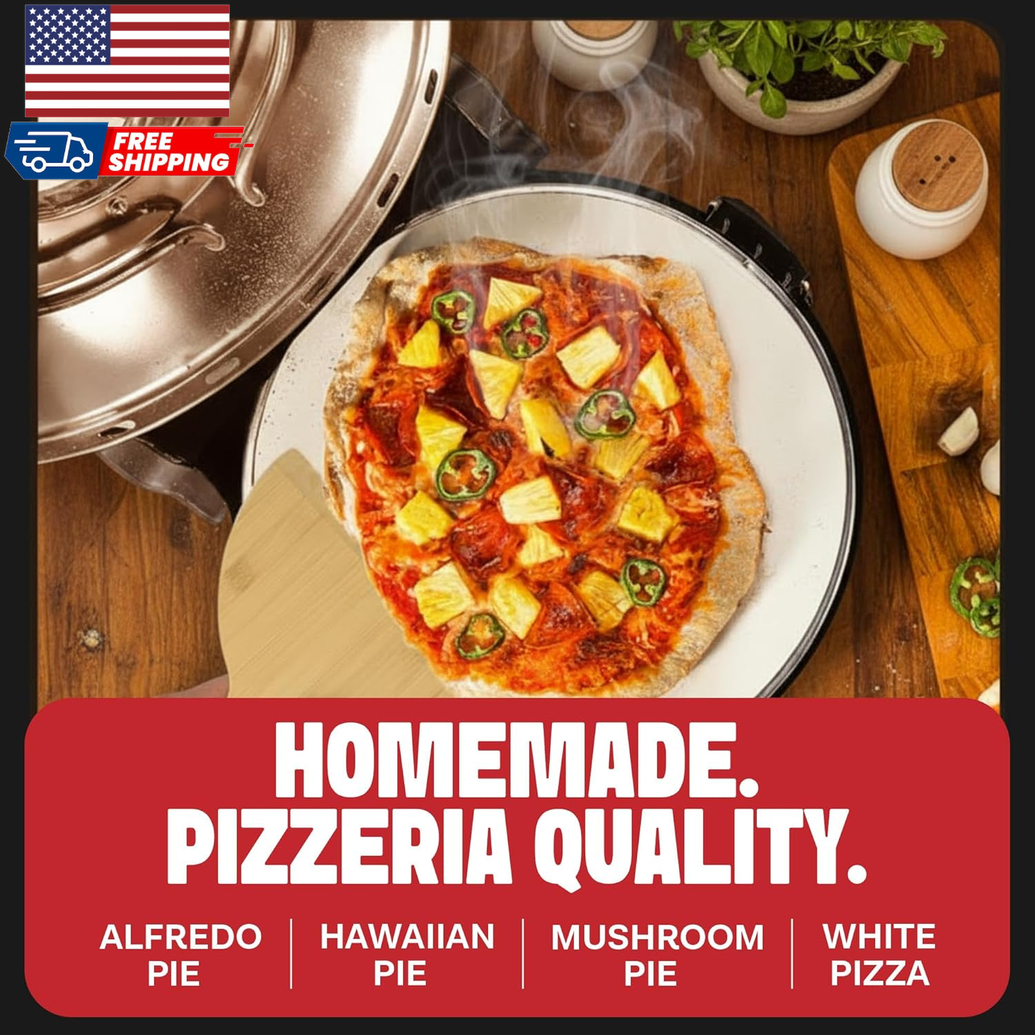 XL 14″ Extra Large Crispy Crust Pizza Oven Family Sized FREE SHIPPING USA