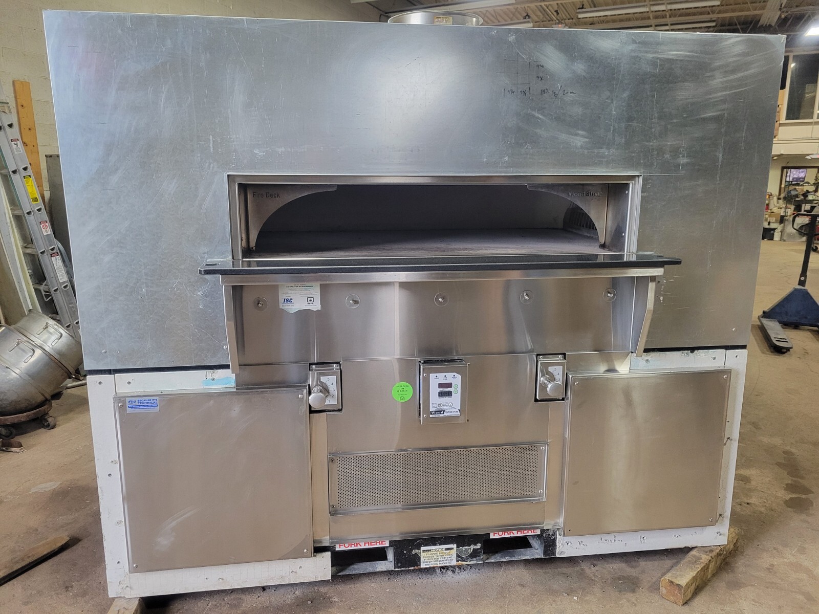 WOODSTONE WS-FD-9660-RFG-LR-IR-NG FIRE DECK OVEN STONE HEARTH OVEN NATURAL GAS