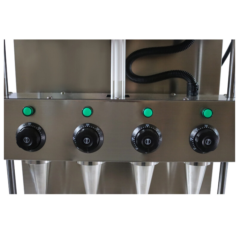 Commercial Handheld Pizza Cone Maker Forming Machine 4Molds Stainless Steel 110V