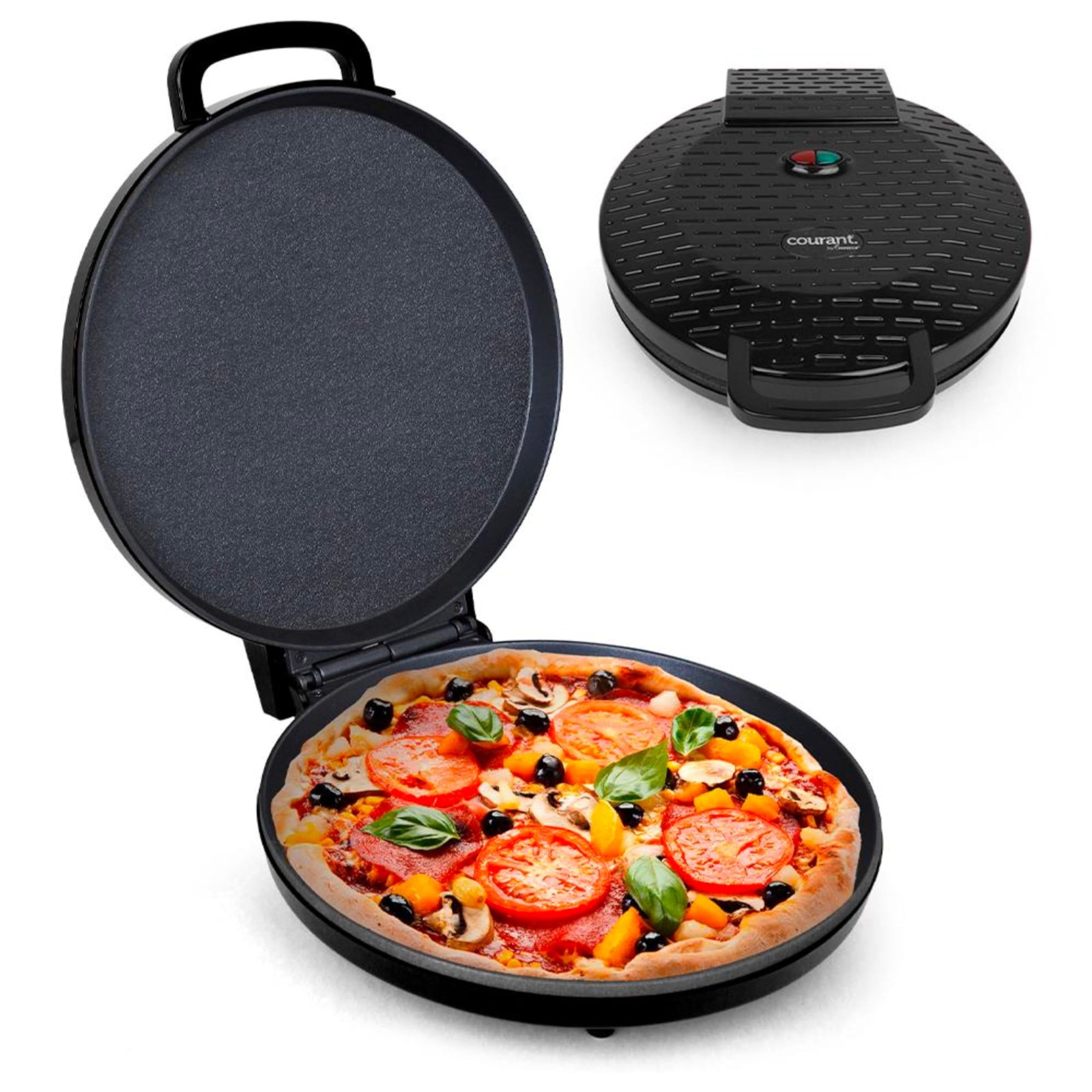 Courant Countertop Pizza Maker 12″ Machine, Cool-touch, Crispy Crust