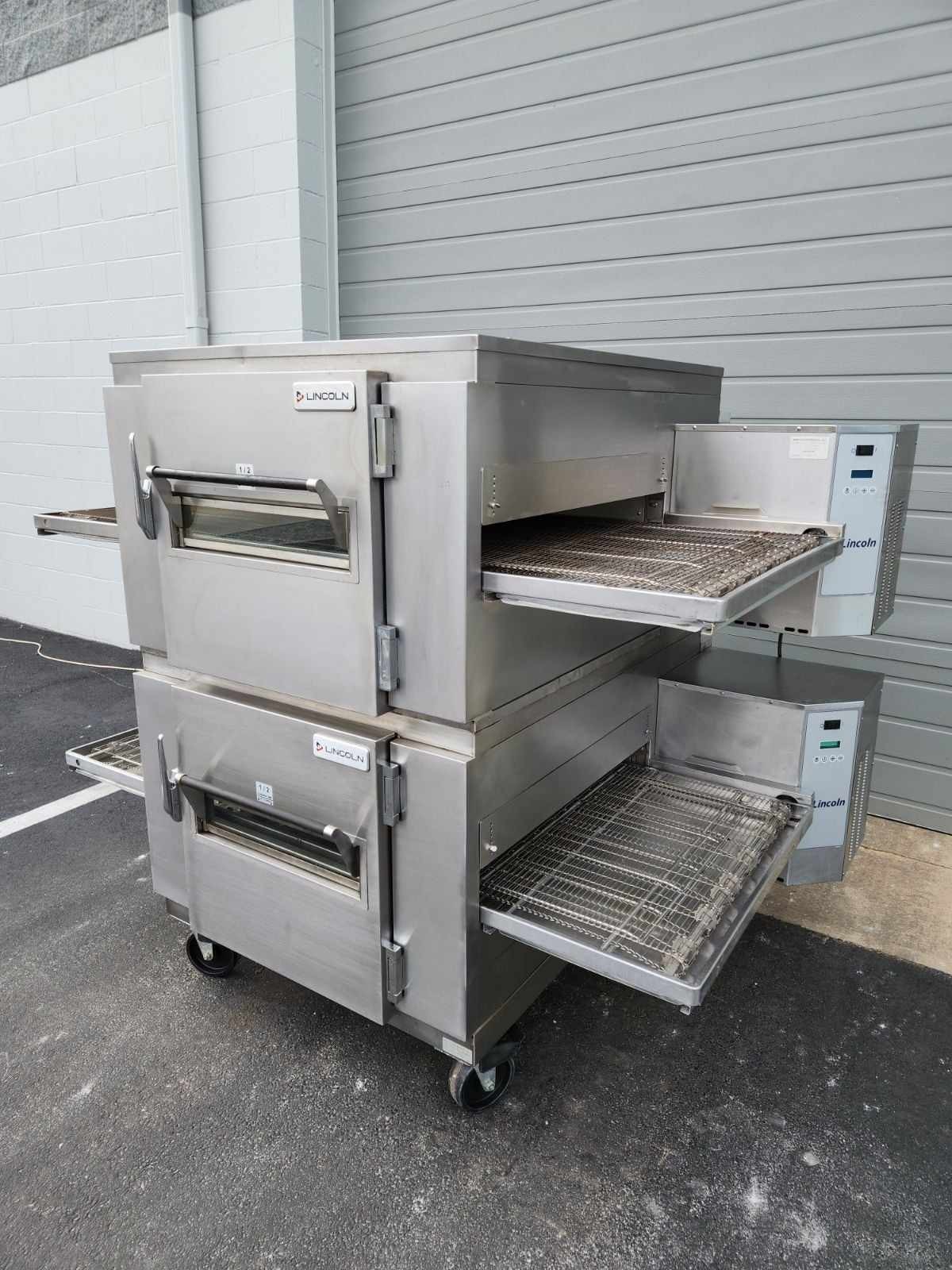 Lincoln Impinger 1450 Double Deck Gas Fired Conveyor Pizza Oven 32″