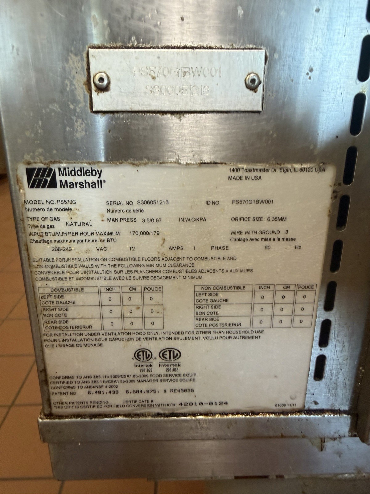 Middleby Marshall PS570G Double Stack Conveyor Pizza Ovens- Gas-Tested / Working